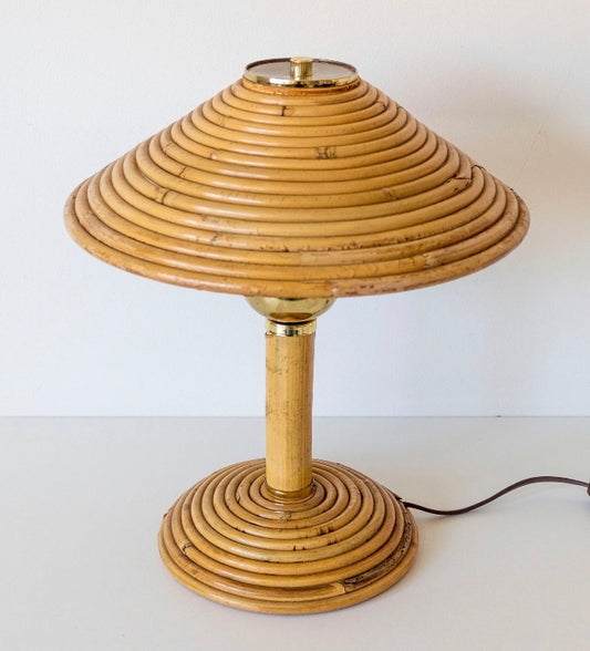 1970’s Italian Bamboo Table Lamp