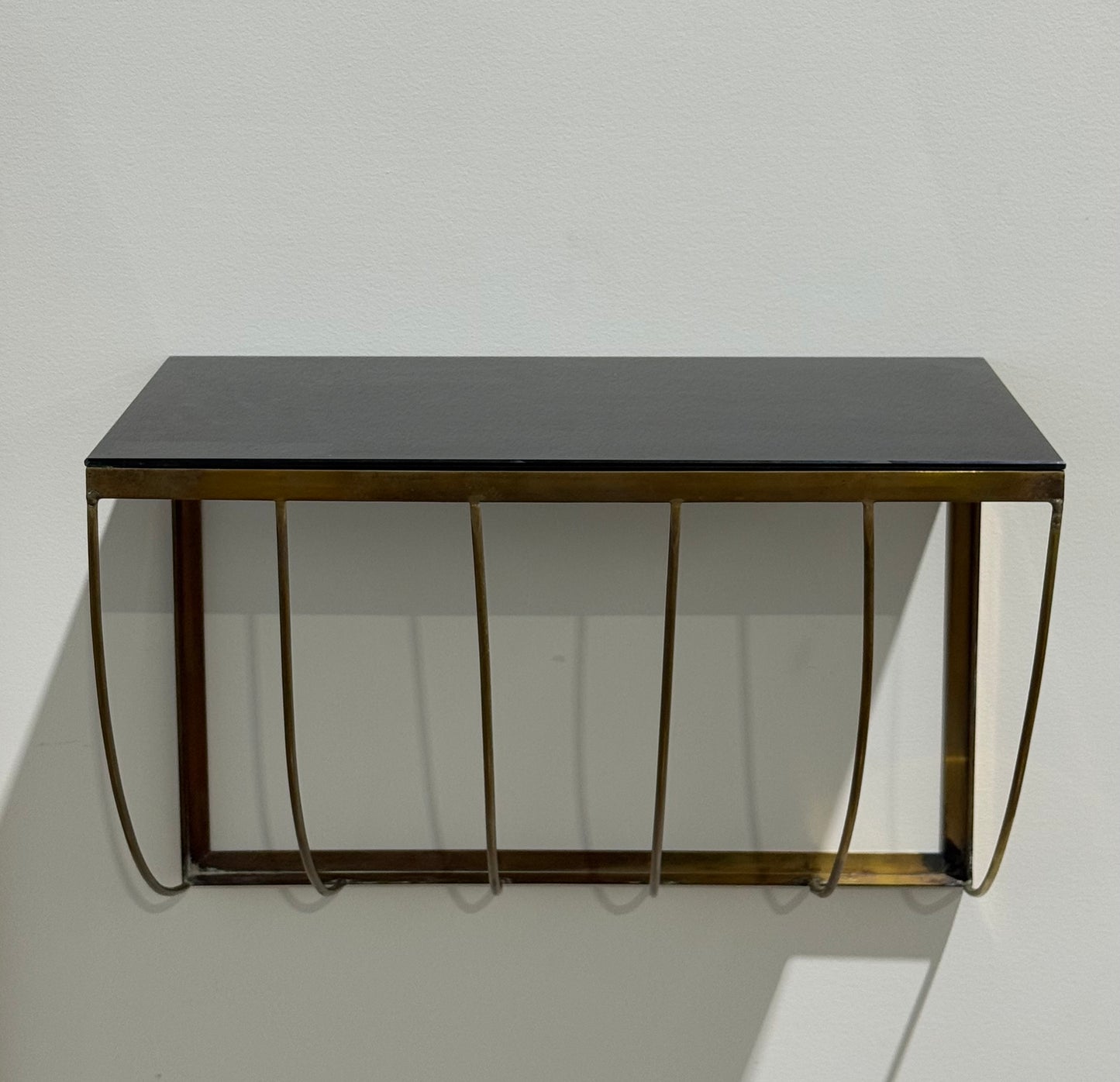 Italian Brass and Glass Console - Two Available