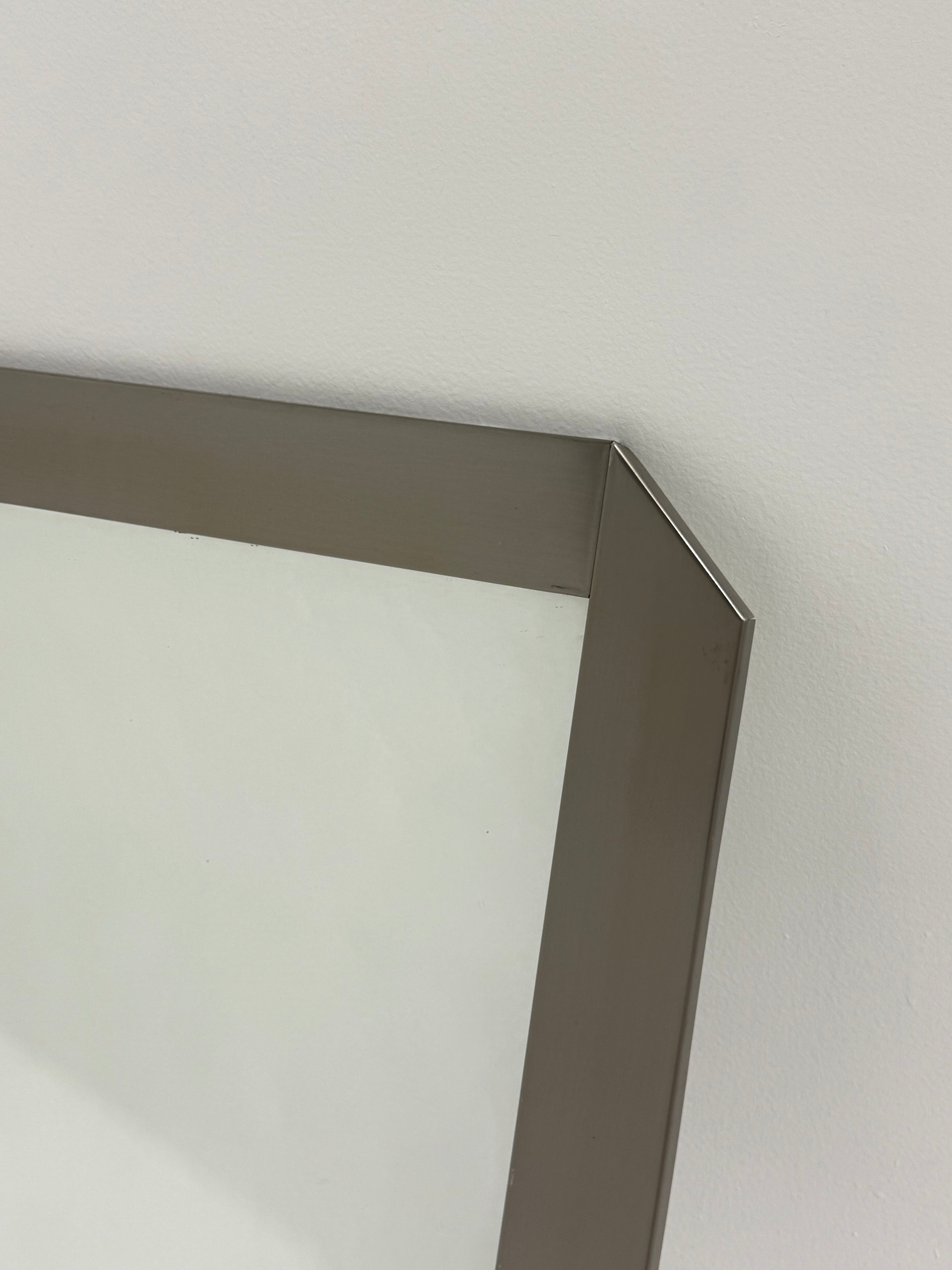 Italian Stainless Steel Mirror by Valenti, 1970s