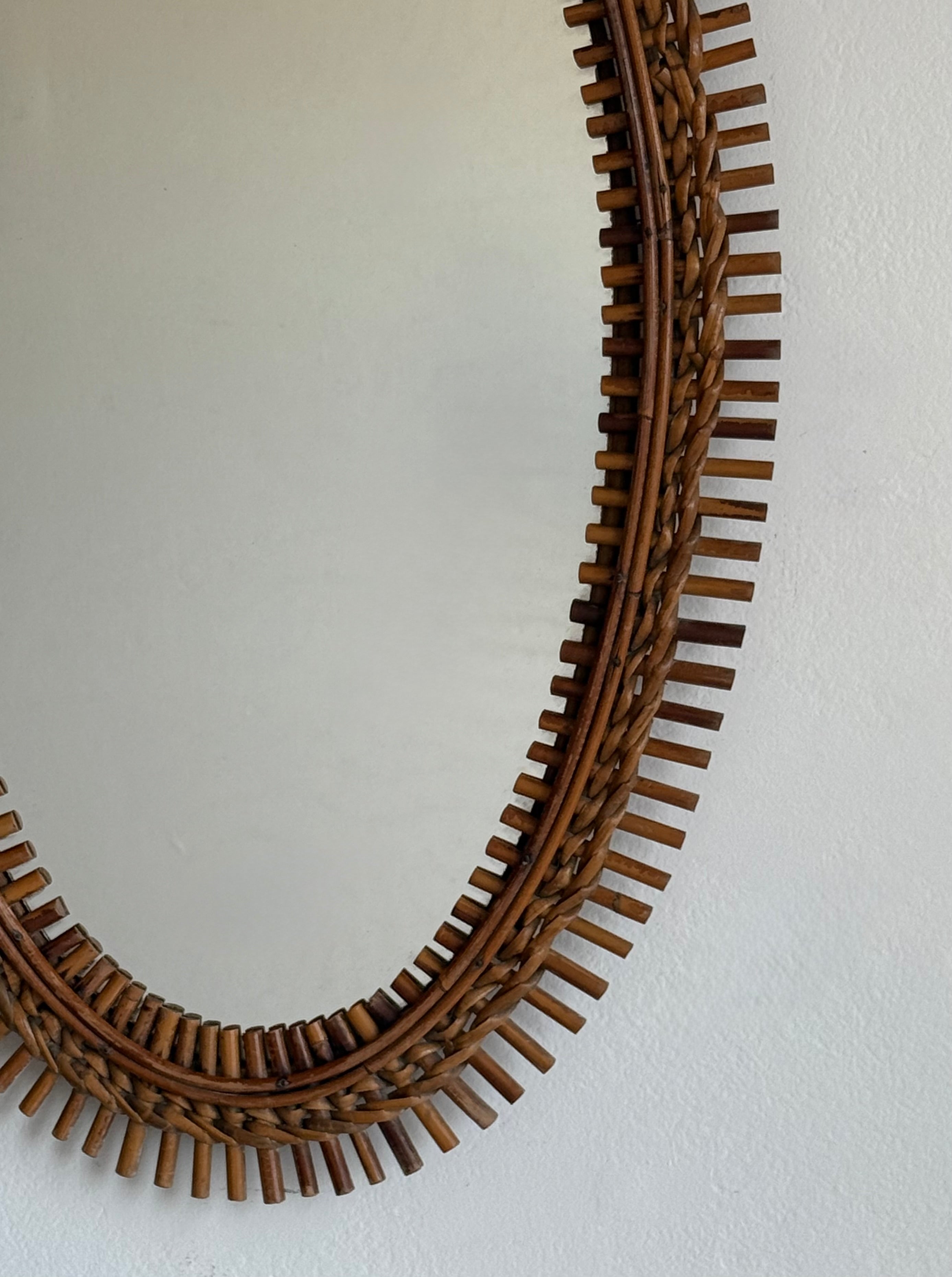 1960’s Bamboo Mirror by Bonacina