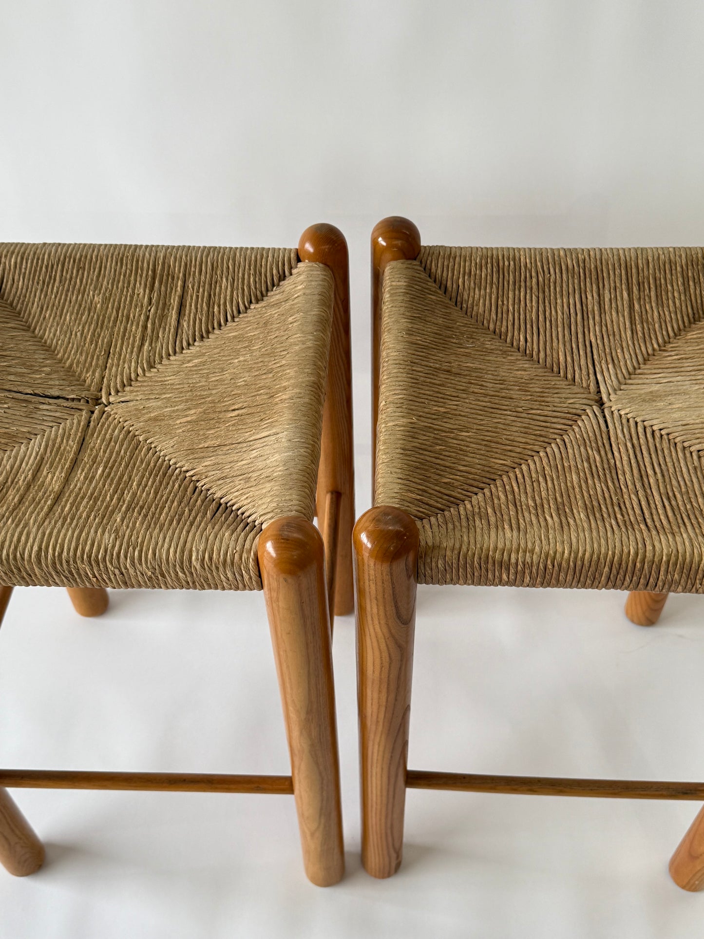Vintage Rush Stool In The Style Of Perriand - Two Available