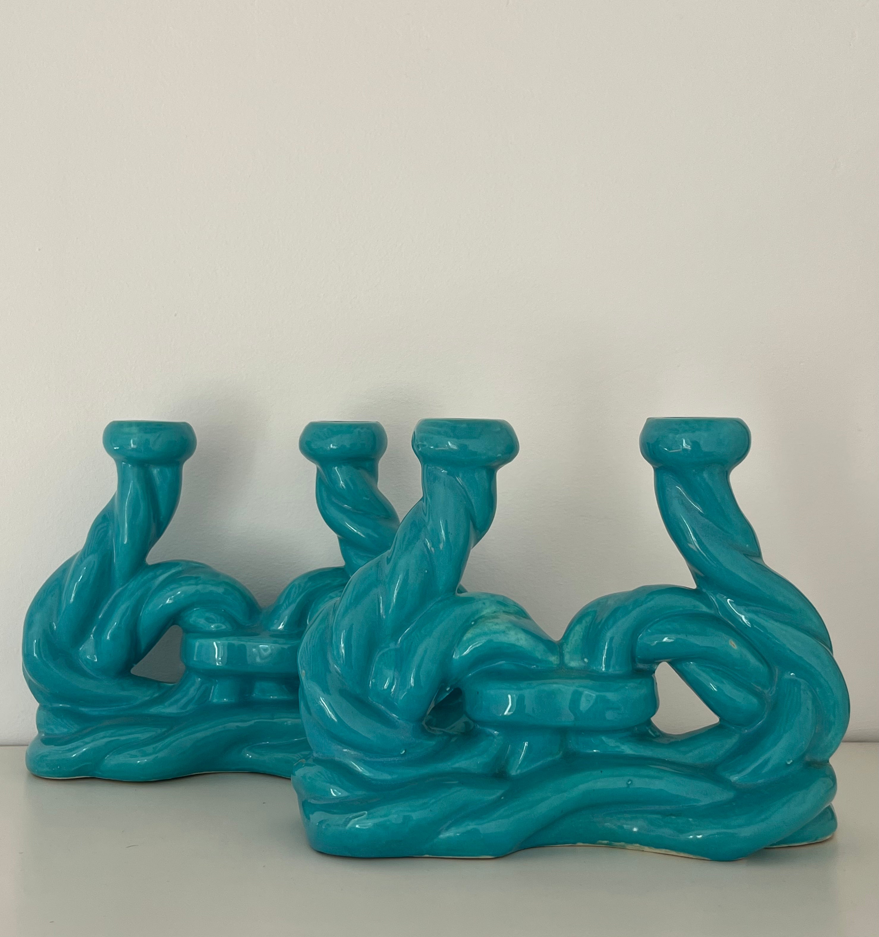 French Ceramic Candle Holder - Two Available