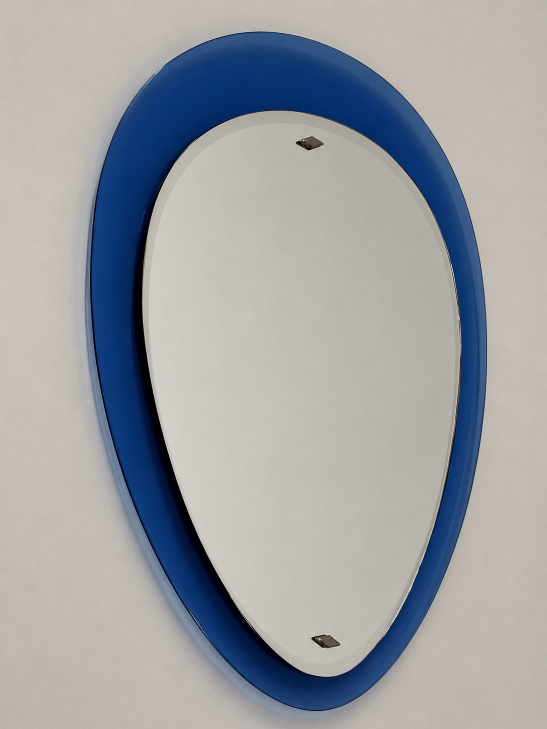 Italian Glass Mirror by Cristal Arte