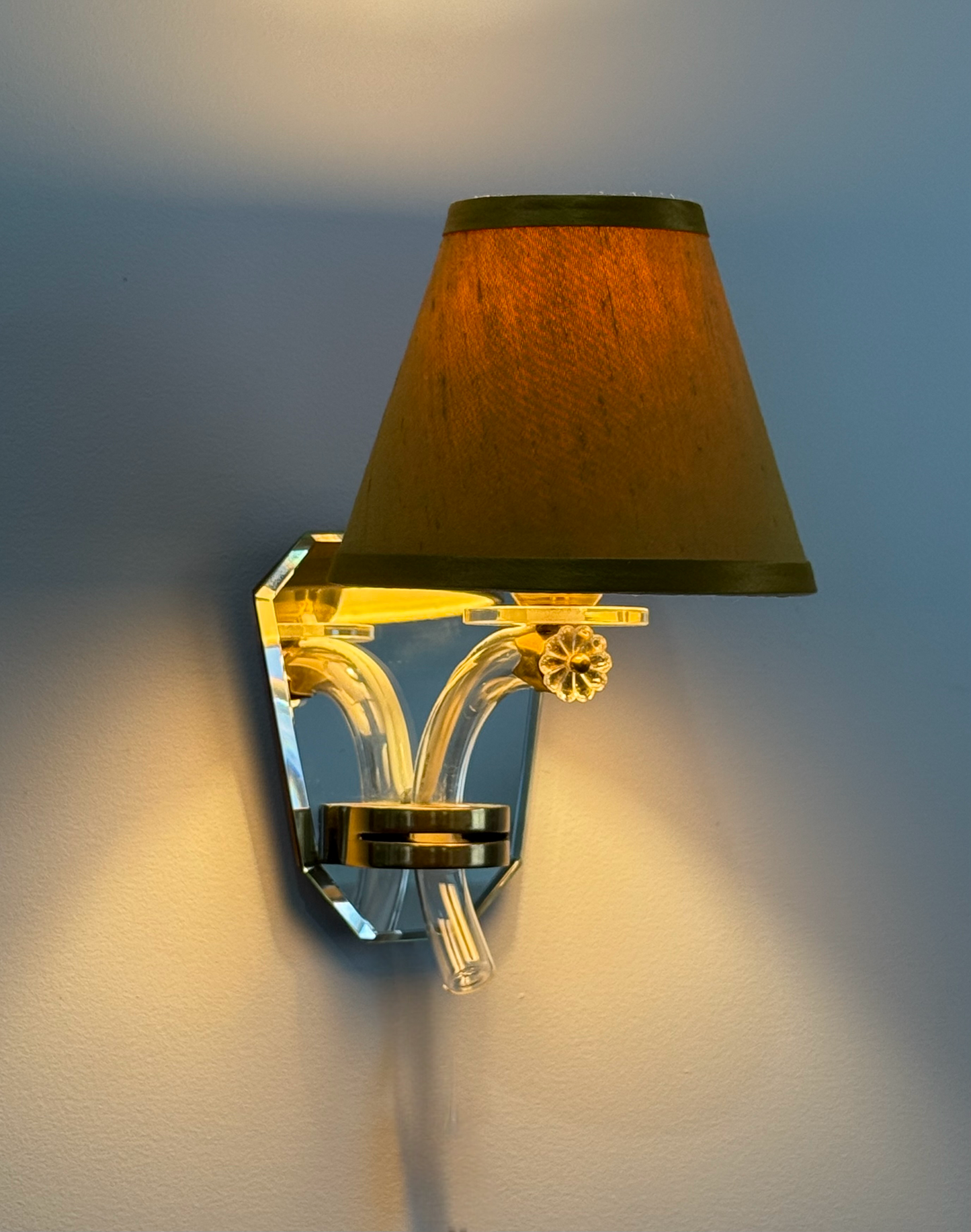 French Glass Mirrored Wall Light - Four Available