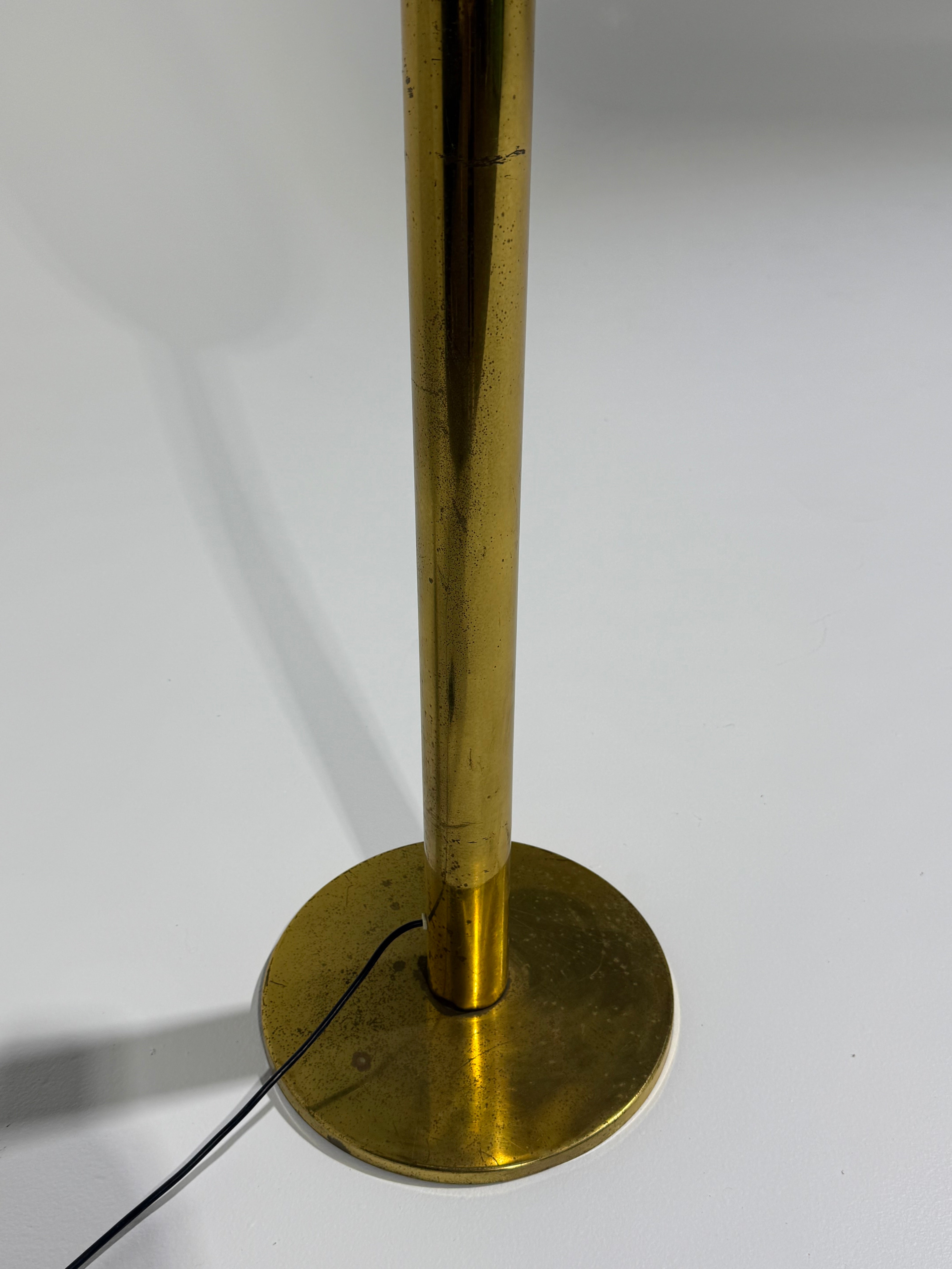1970’s Italian Floor Lamp with Murano Glass Shade