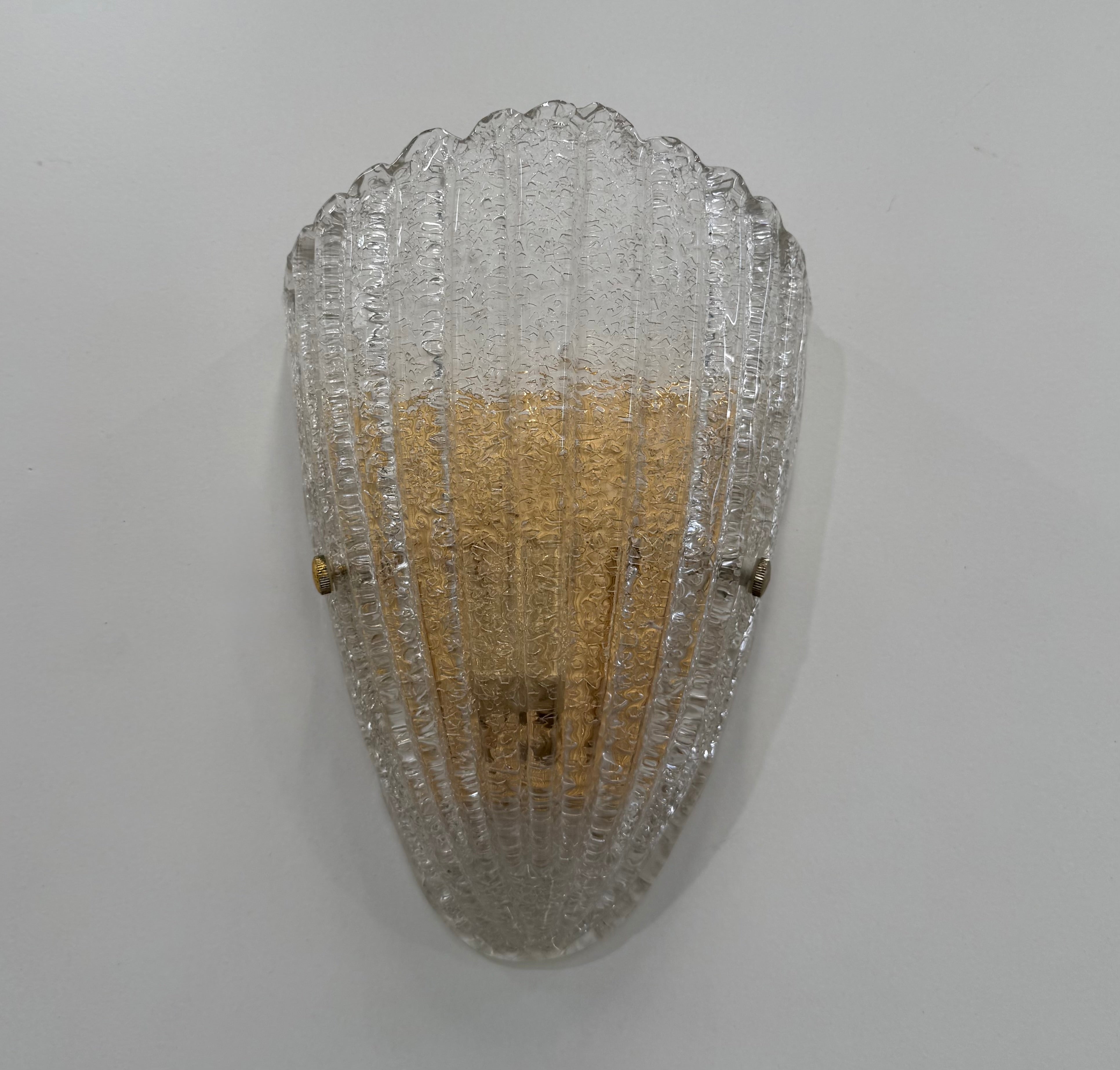 Pair of Murano Glass Wall Lights