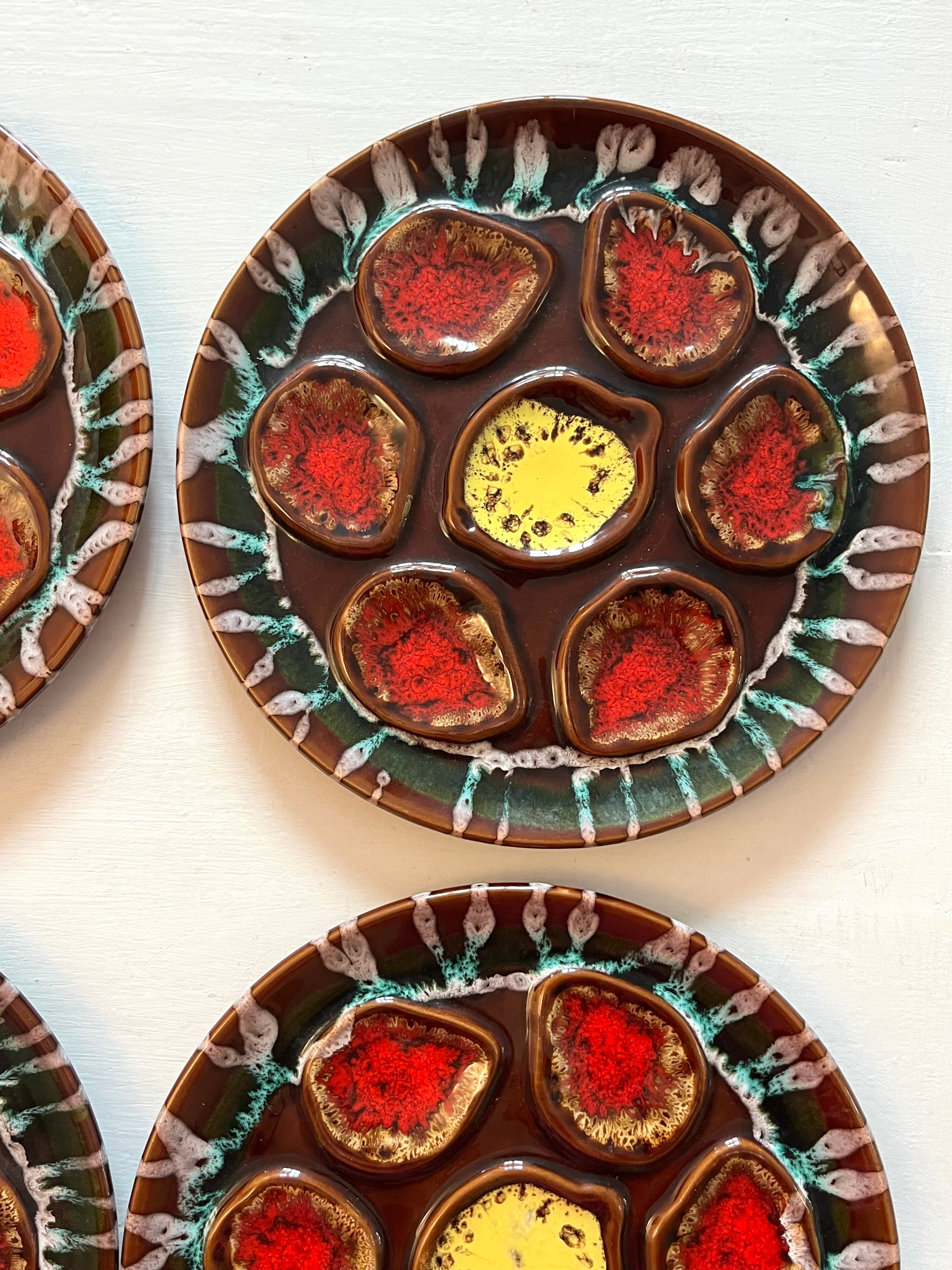 Vintage French Ceramic Oyster Plate - 5 Available