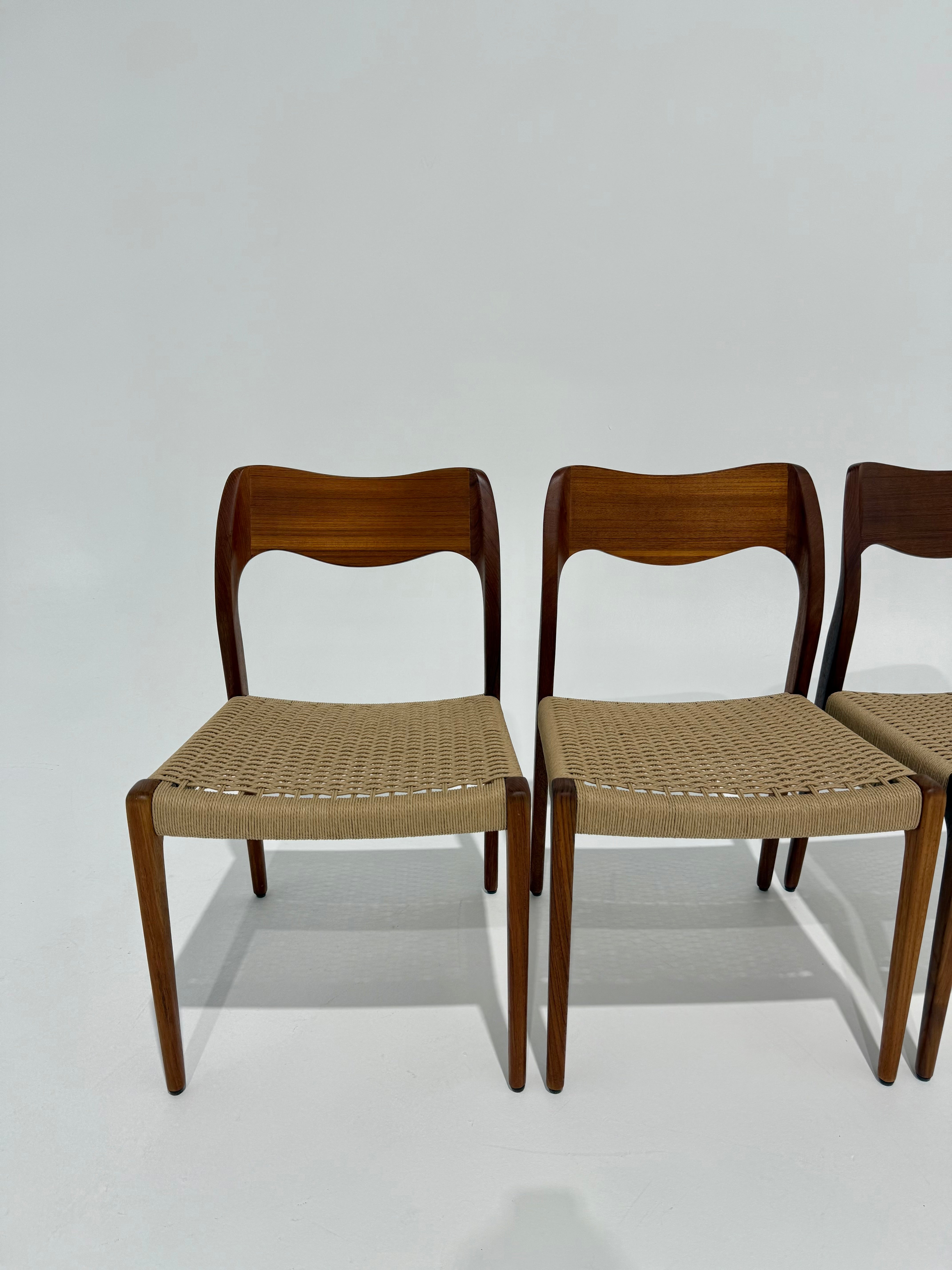Set of 6 Danish JL Moller Model 71 Dining Chairs