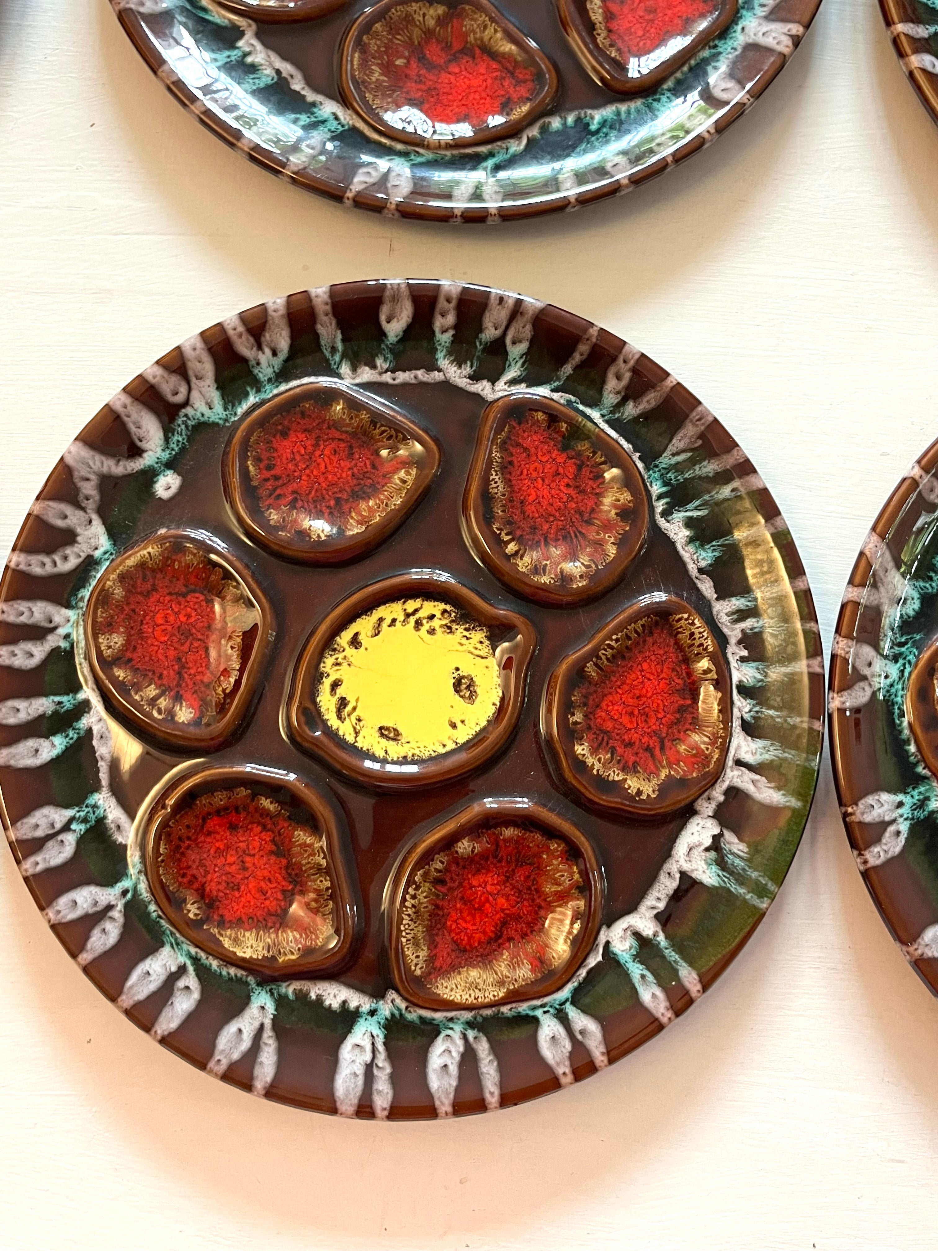 Vintage French Ceramic Oyster Plate - 5 Available