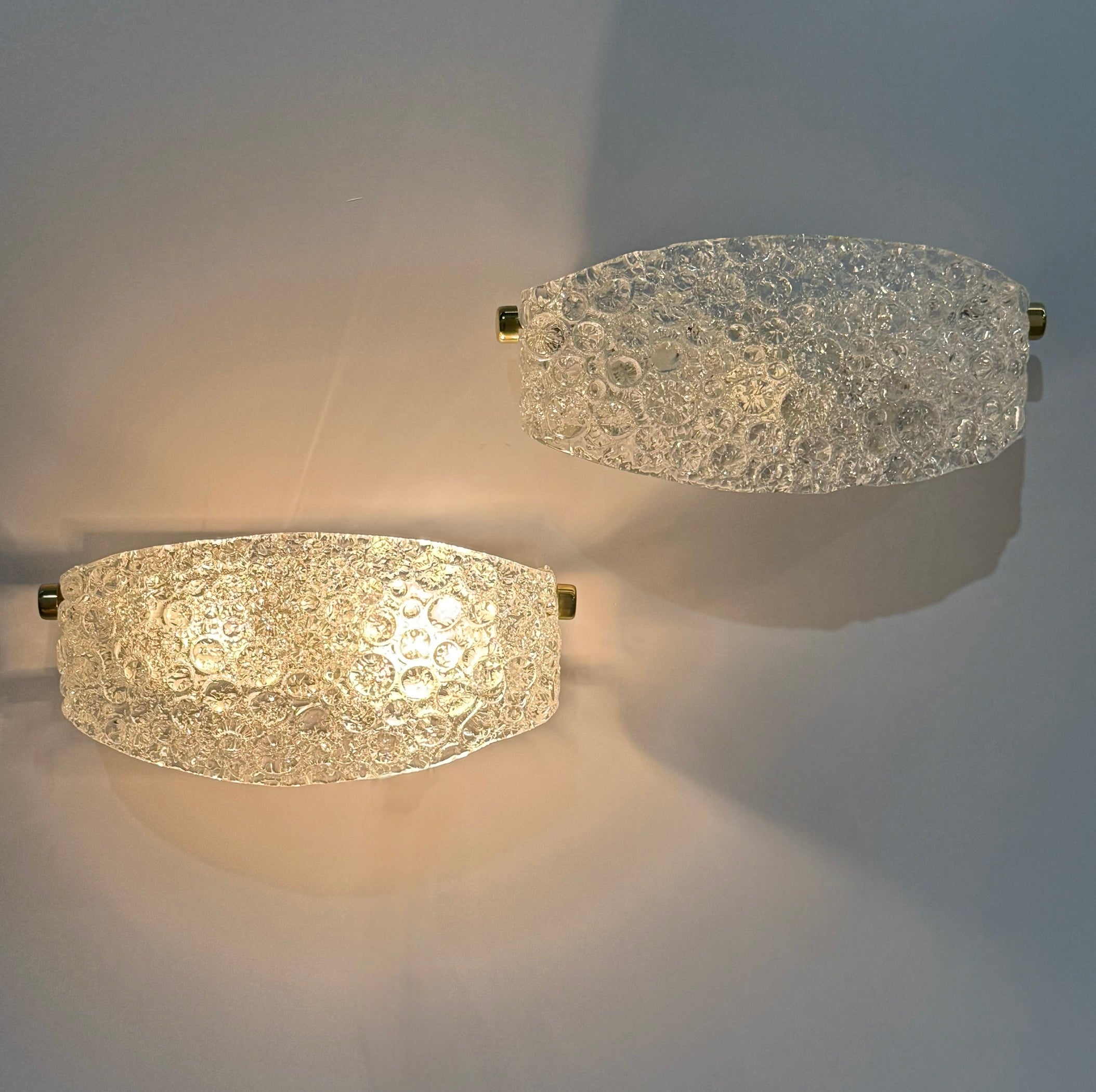 Pair of Murano Glass Wall Lights by Hillebrand