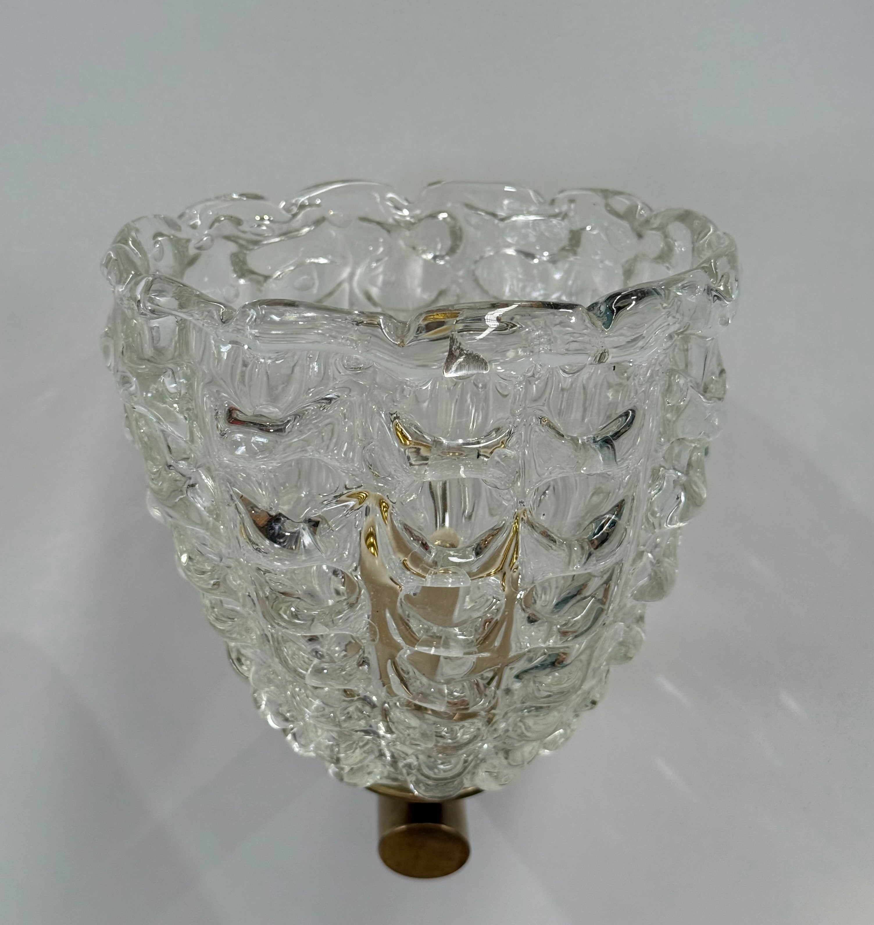 Vintage Draped Murano Wall Light by Barovier