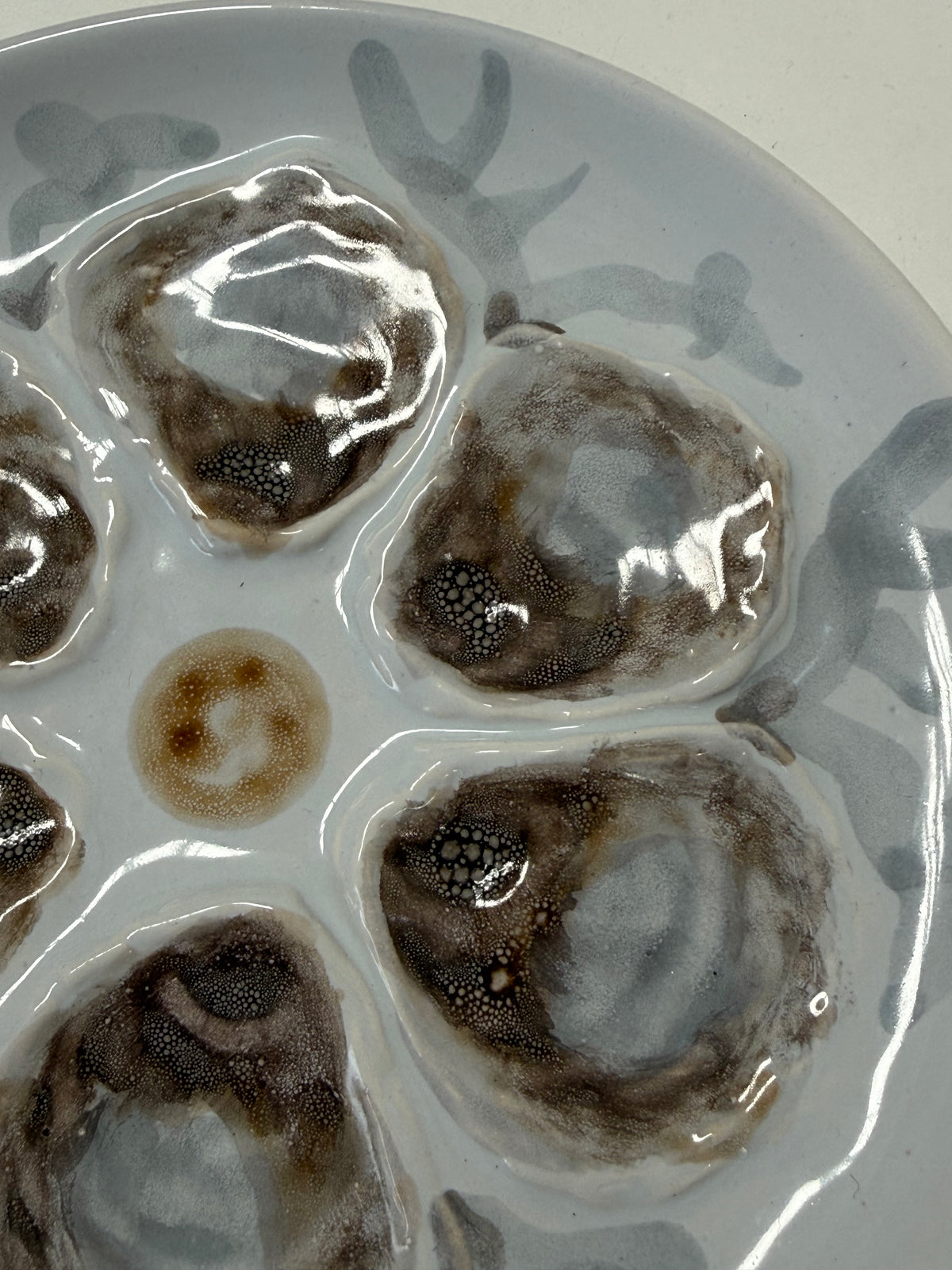 French Ceramic Oyster Plate - Two Available