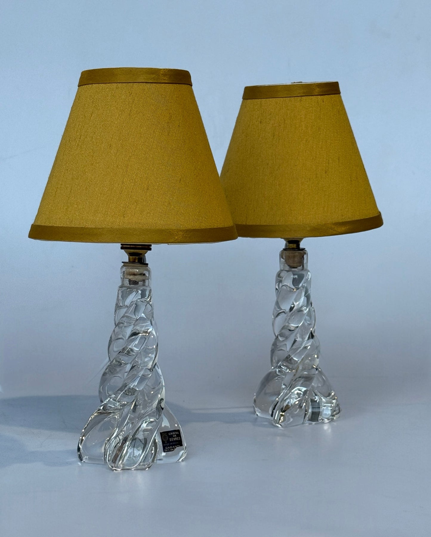 1960s French Crystal Lamp - Two Available