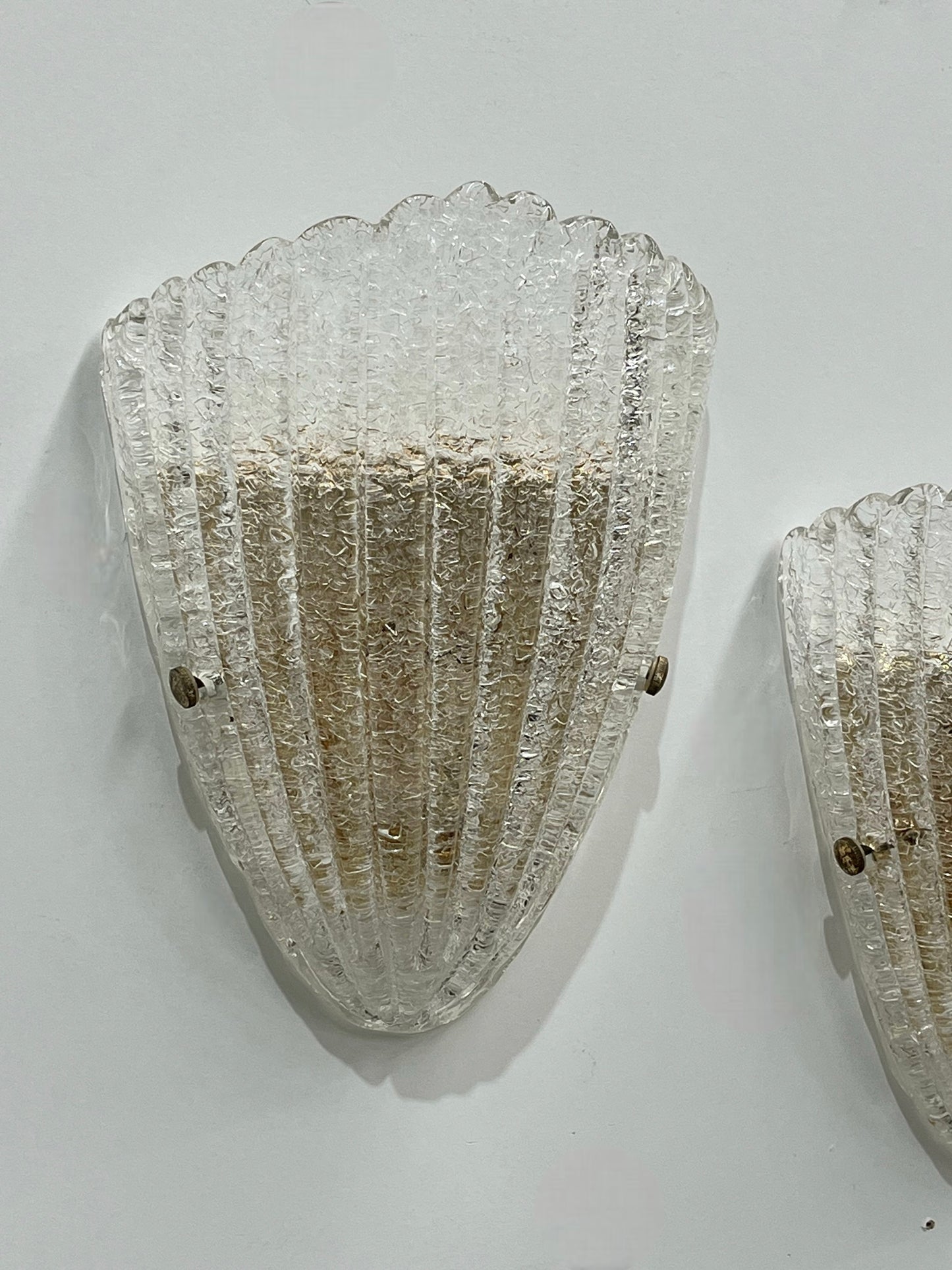 PRE-ORDER Pair of Murano Glass Wall Lights.