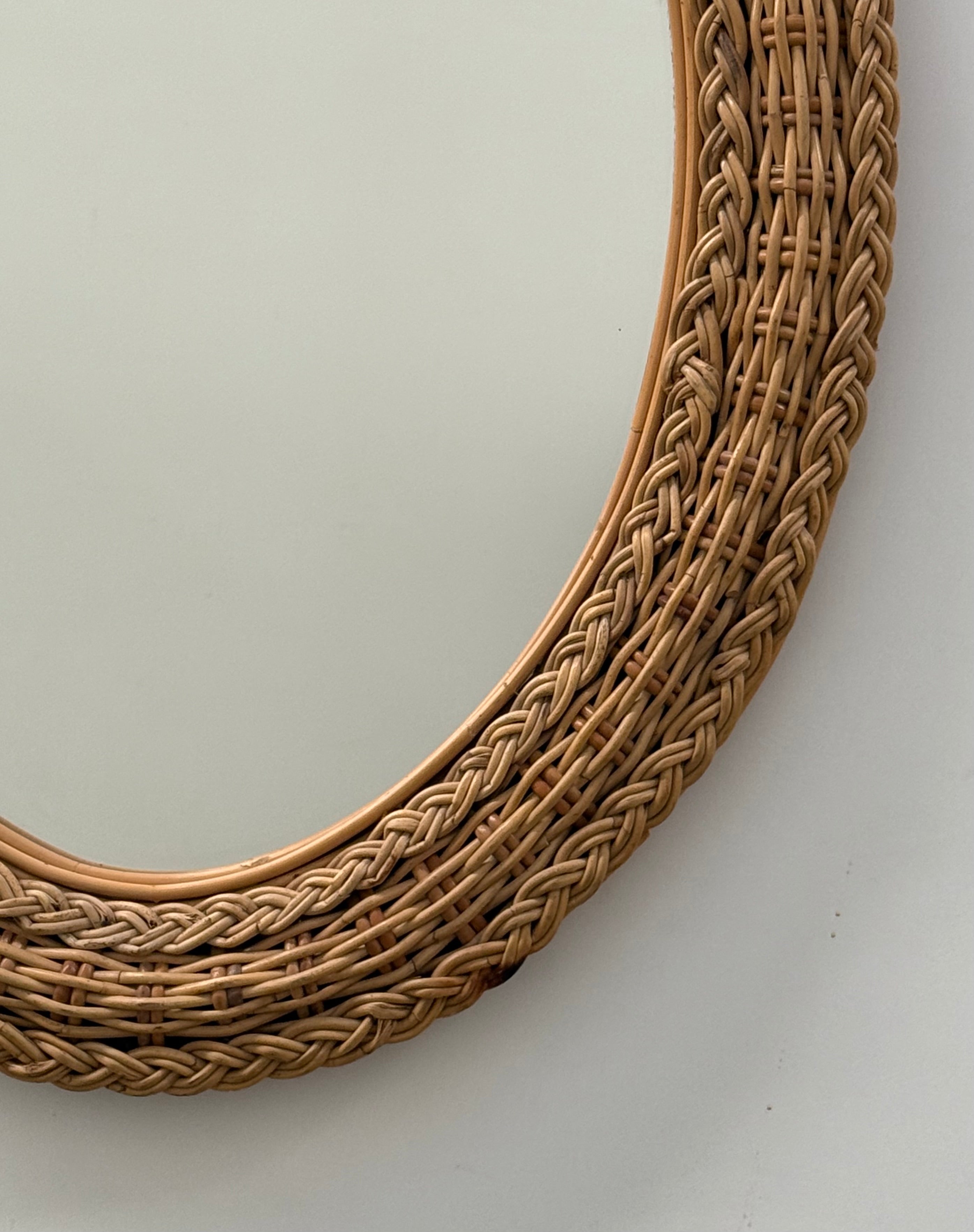 Vintage Rattan & Wicker Mirror