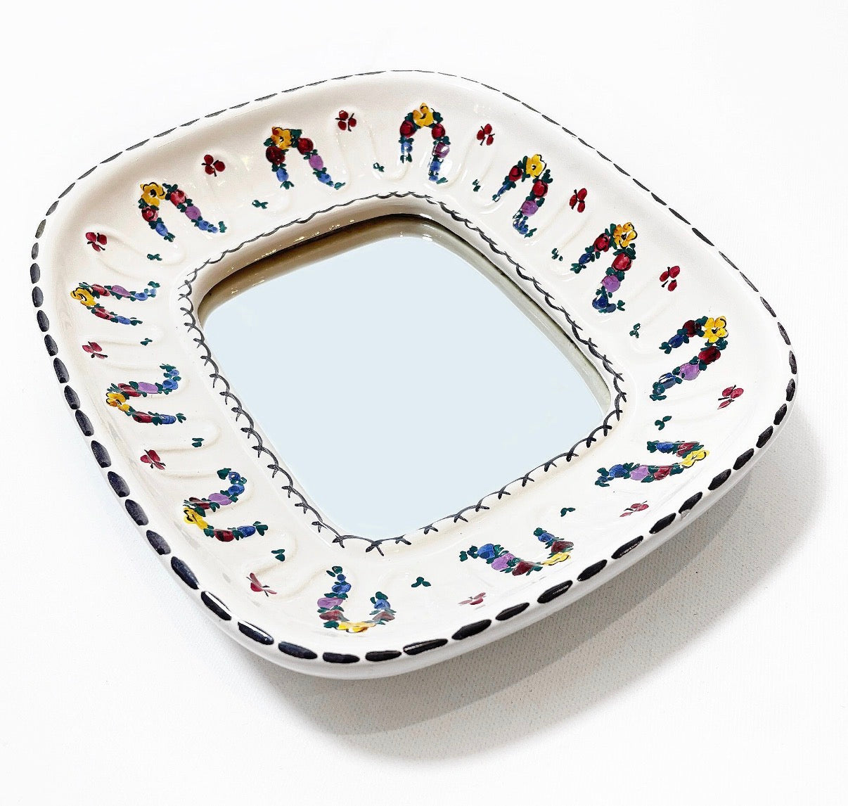 Vintage Ceramic Mirror