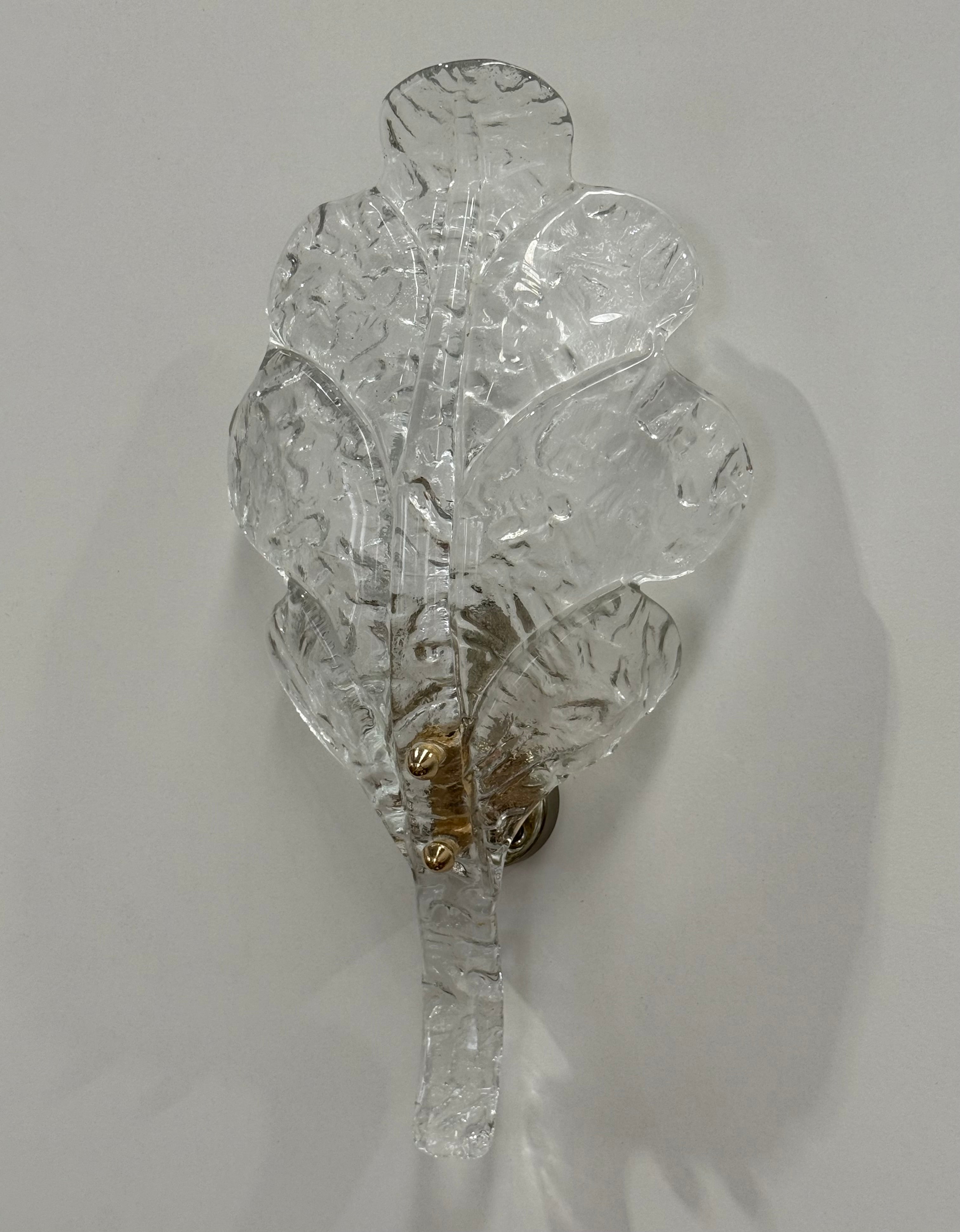 Murano Glass Leaf Wall Light