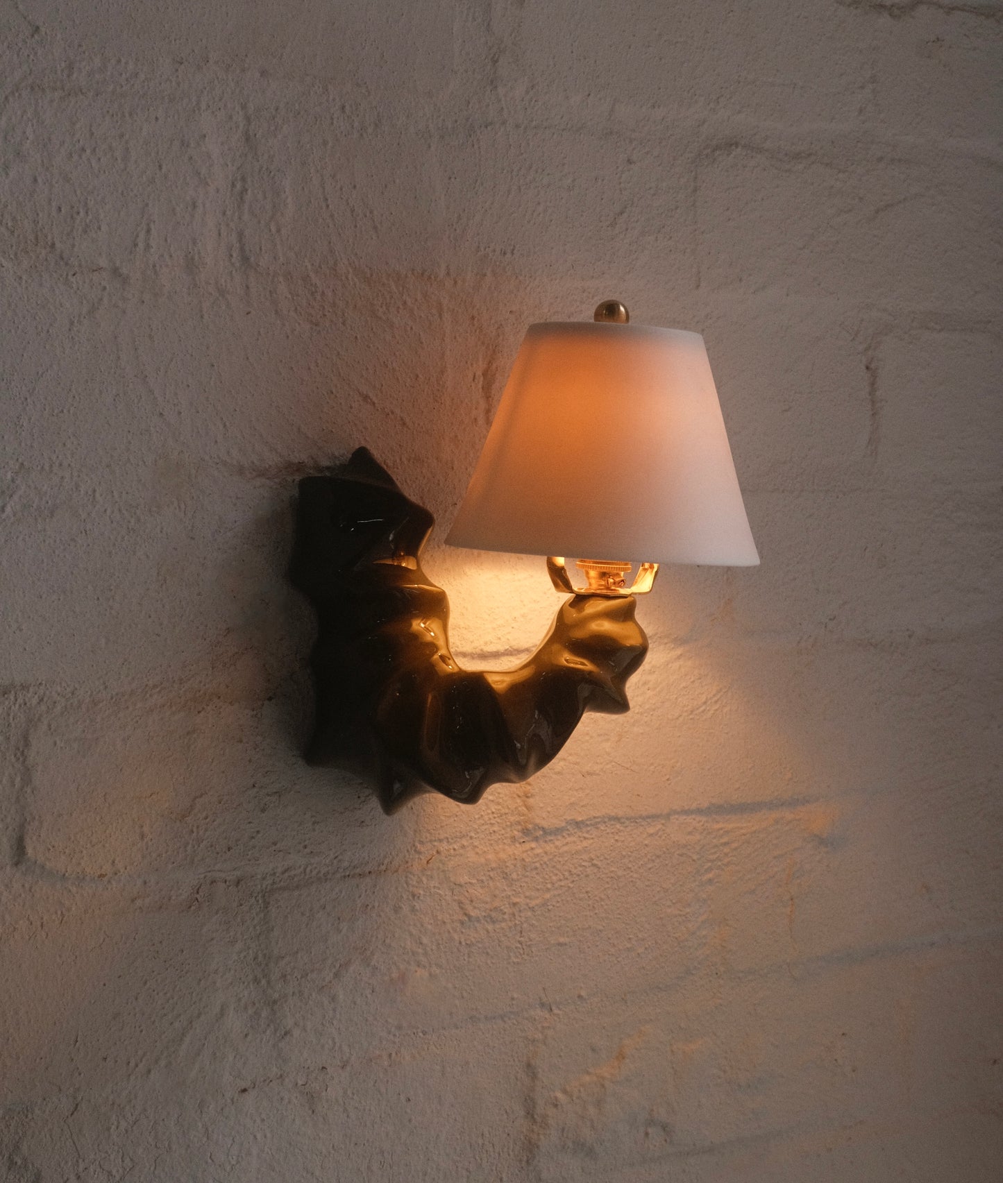 Pair of ARCO Ceramic Wall Lights - Forest Green