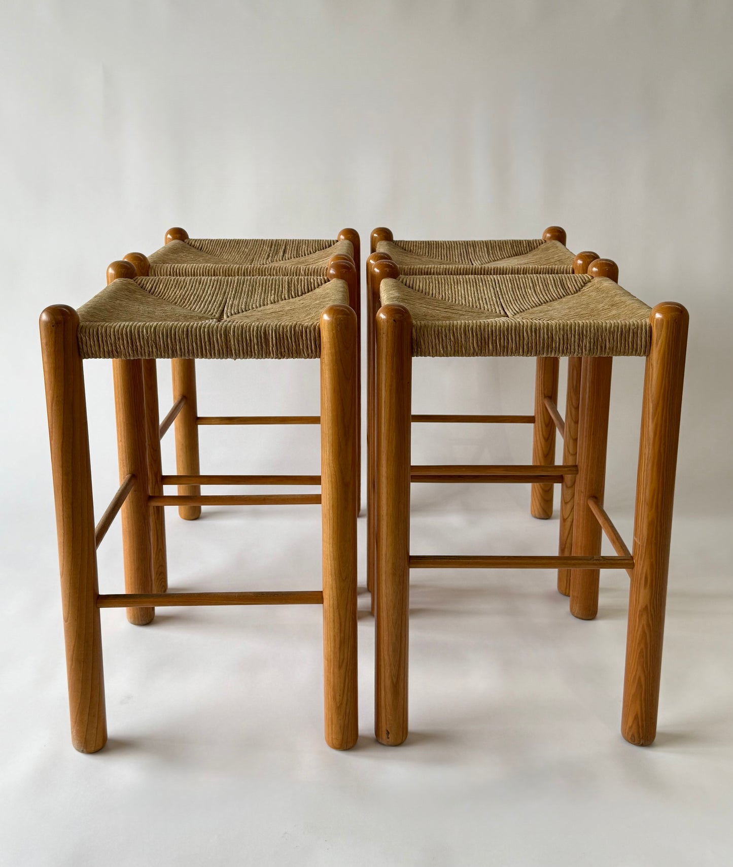 Vintage Rush Stool In The Style Of Perriand - Two Available