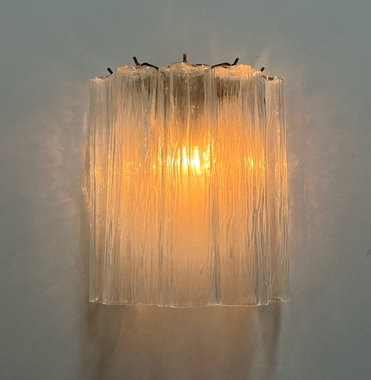 Murano Glass Tube Wall Light - One Available