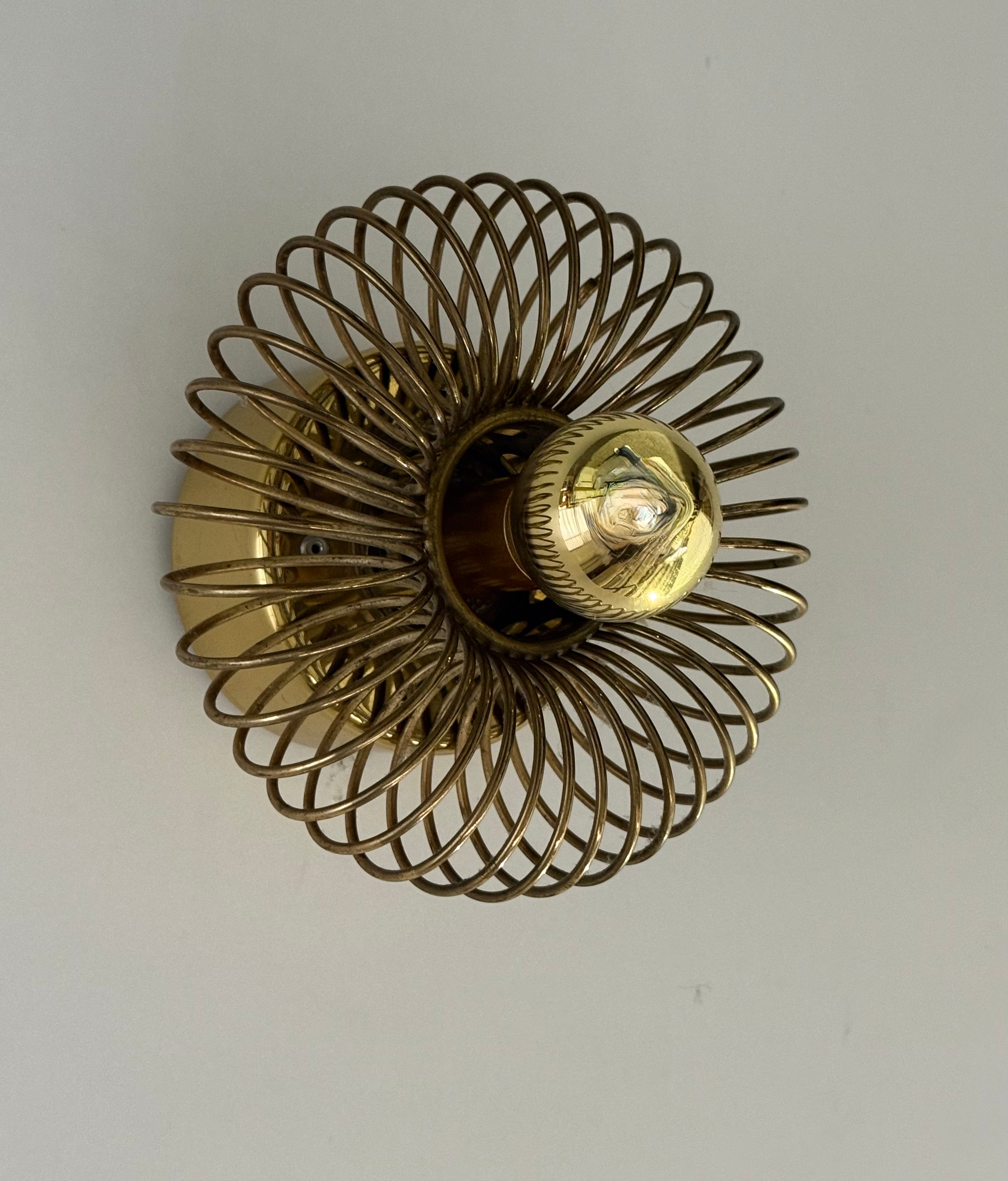Pair of 1970's "Spring" Wall Lights by Oxar
