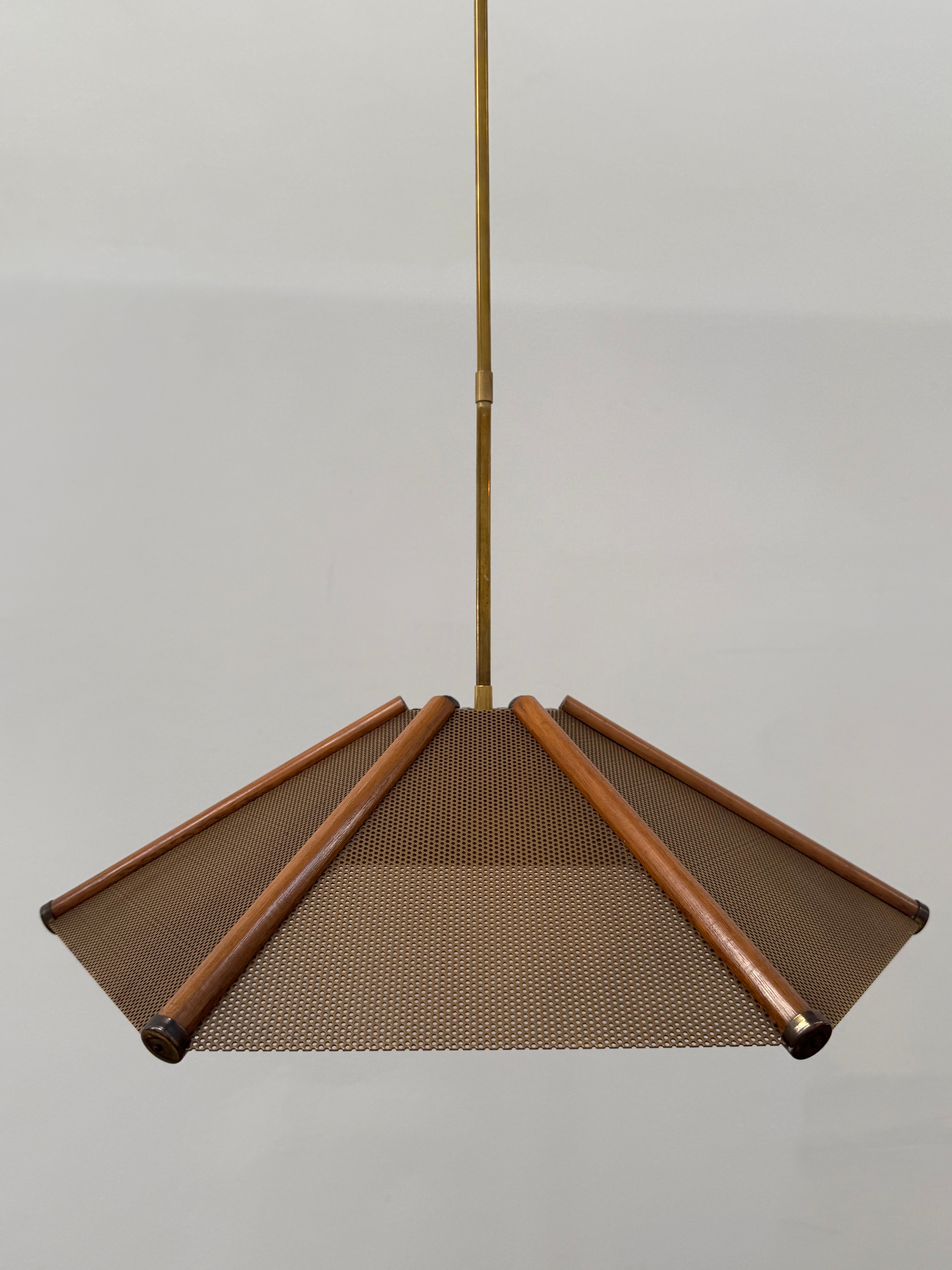 Vintage Perforated Metal Pendant - Two Available