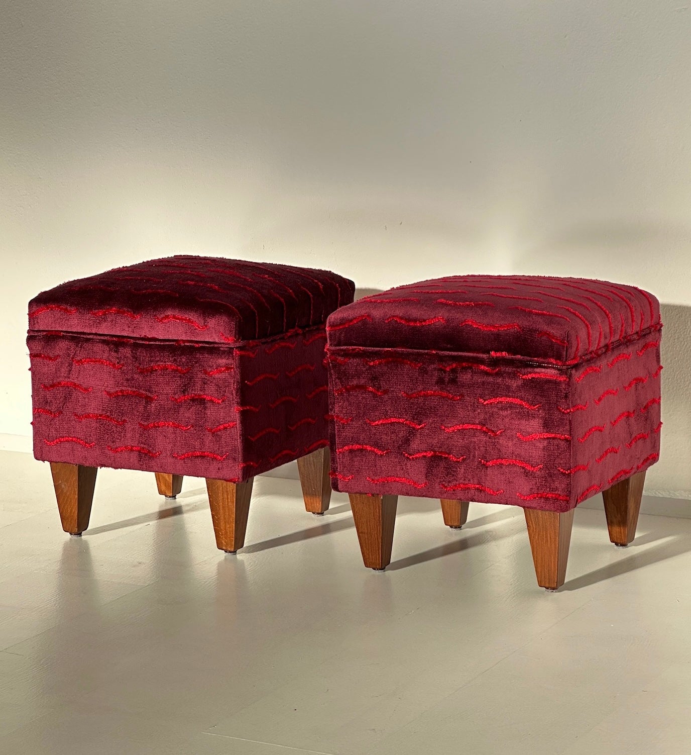 Italian Art Deco Pouffe - Two Available