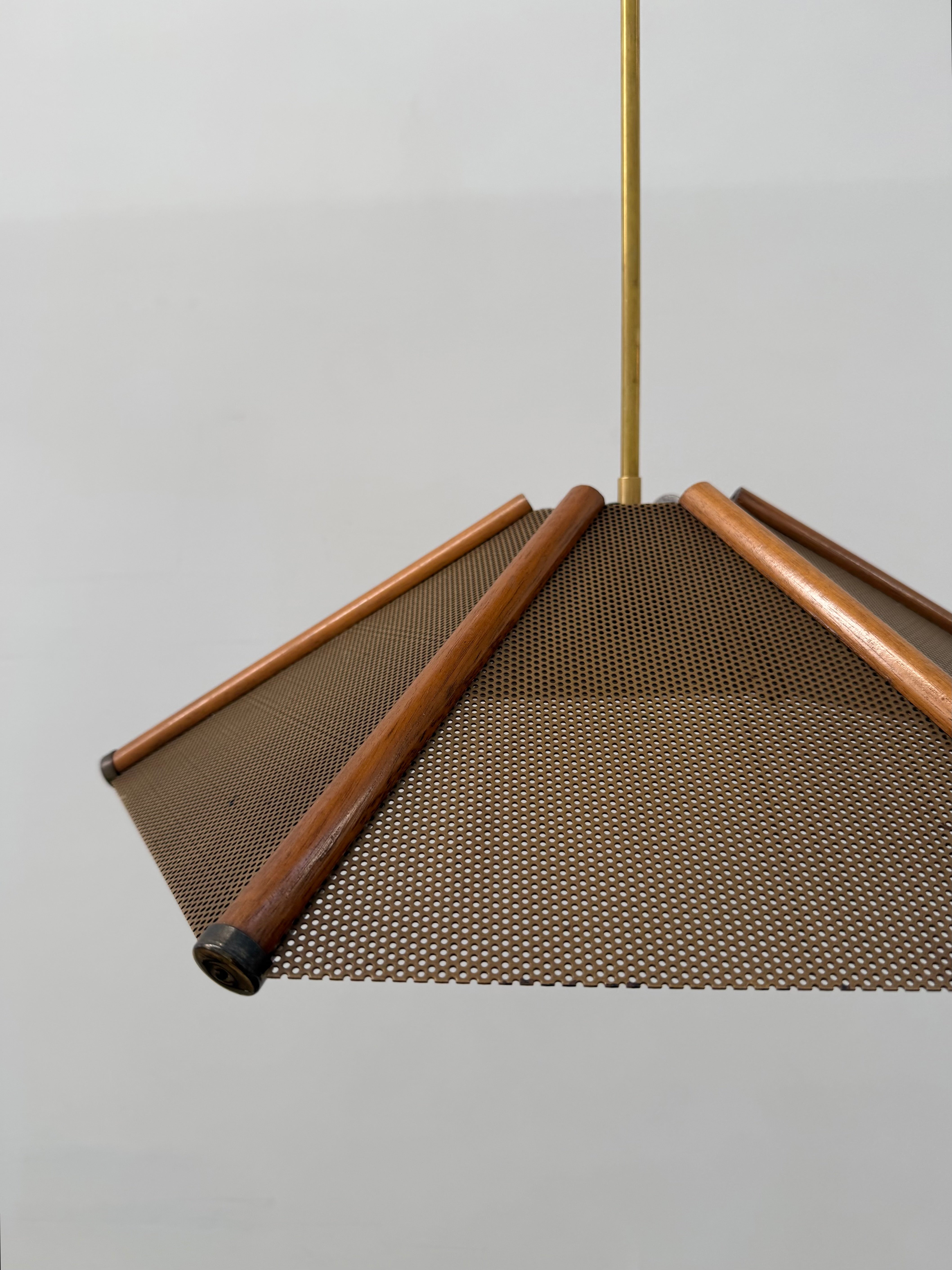 Vintage Perforated Metal Pendant - Two Available