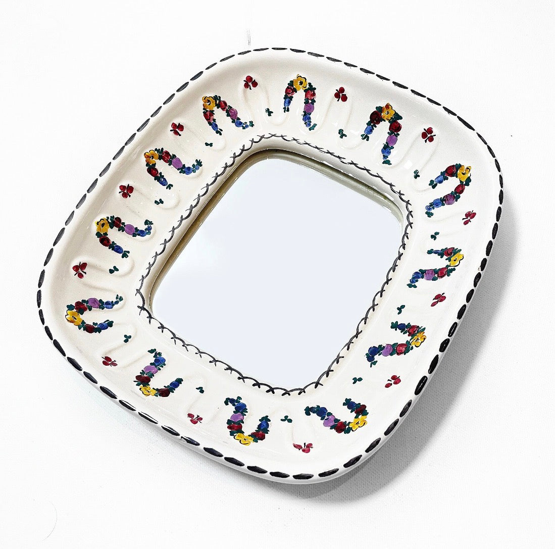 Vintage Ceramic Mirror