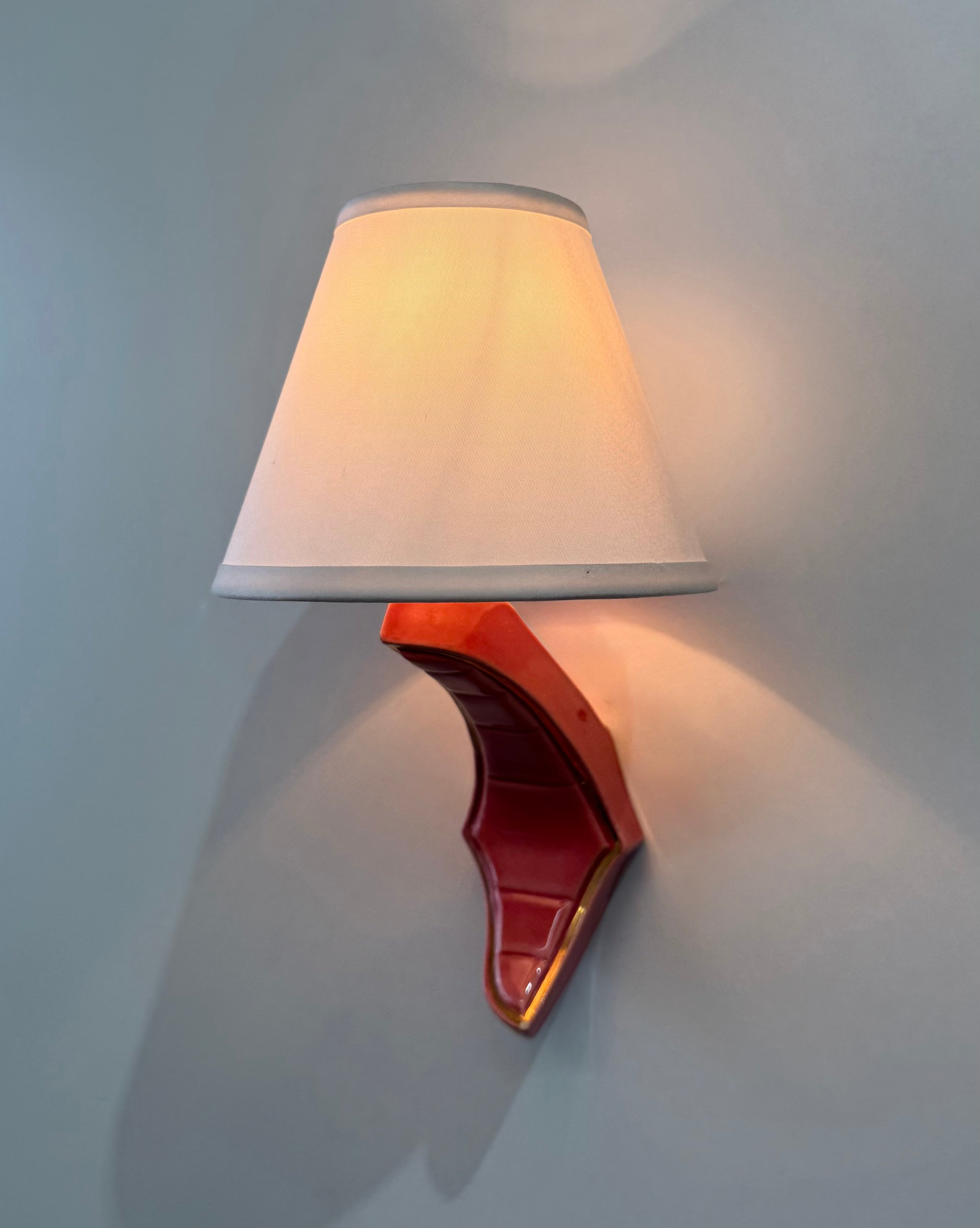 Pair of 1940’s French Ceramic Wall Lights
