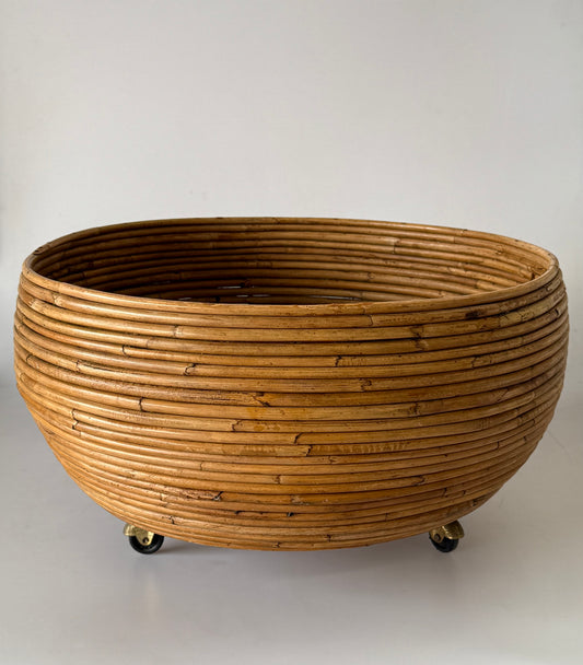 Vintage Italian Bamboo Planter