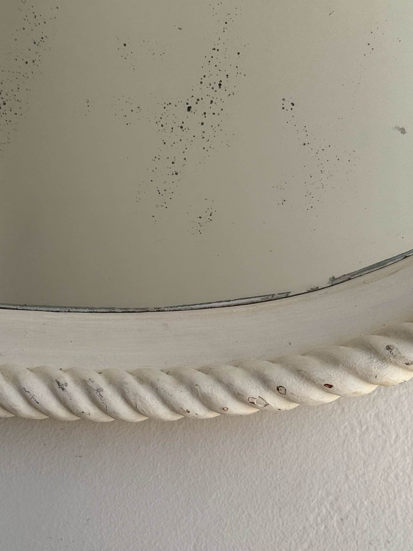 French Handmade Plaster Rope Mirror