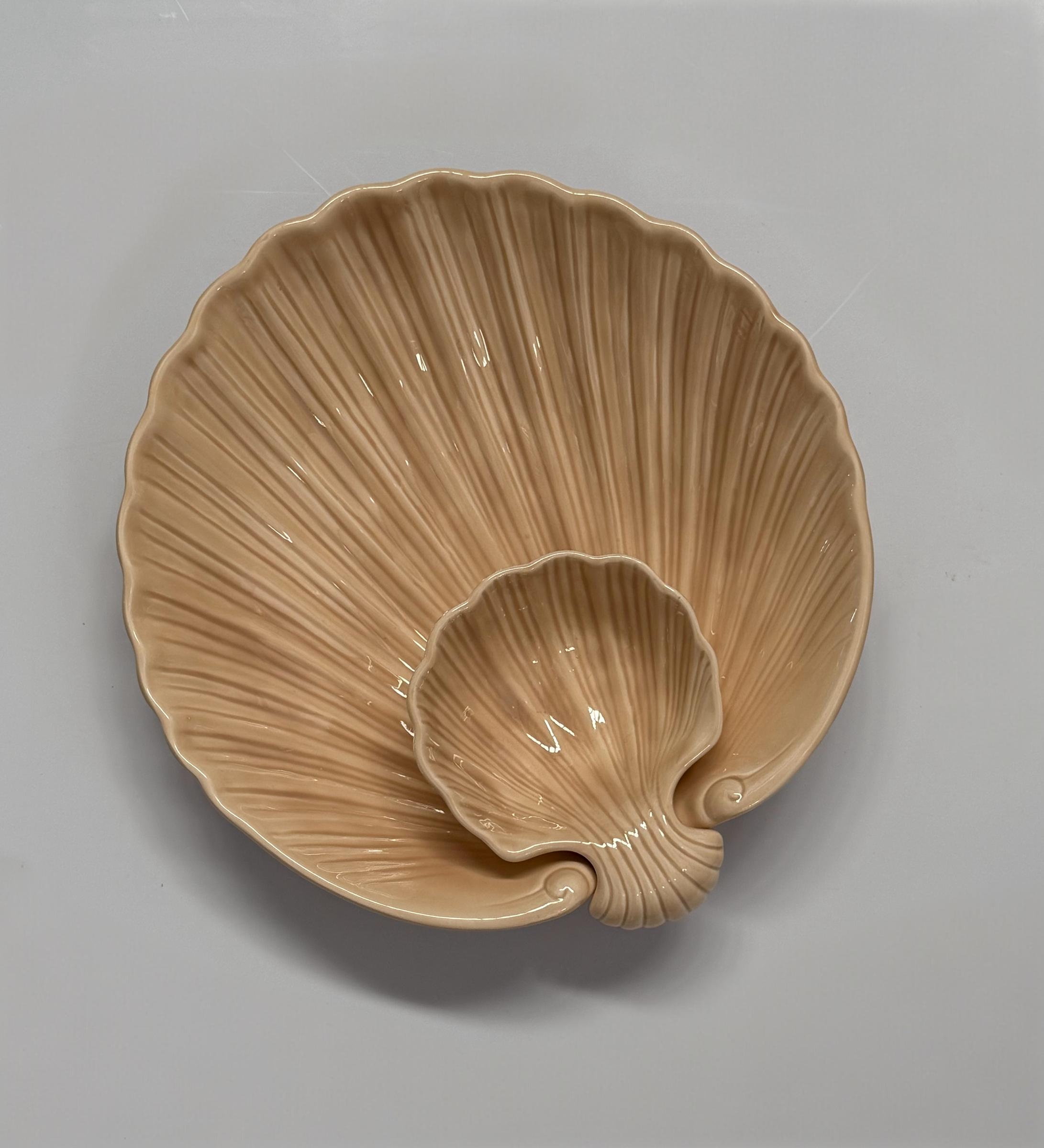 Vintage Porcelain Clam Shell Serving Platter