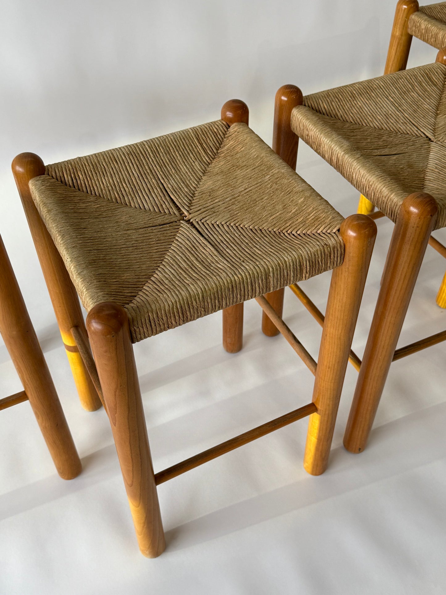 Vintage Rush Stool In The Style Of Perriand - Two Available