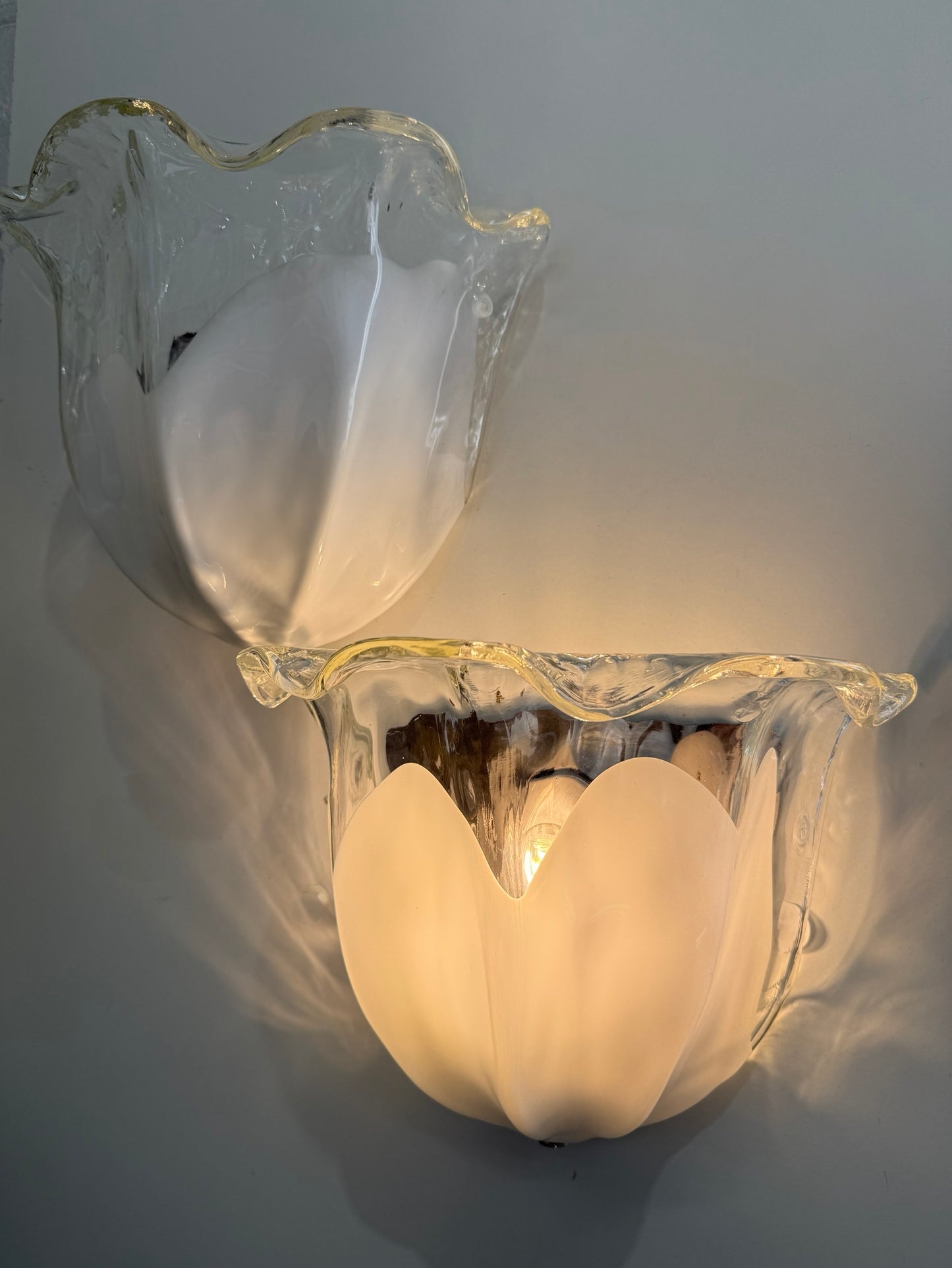 Large Pair of La Murrina Glass Wall Lights