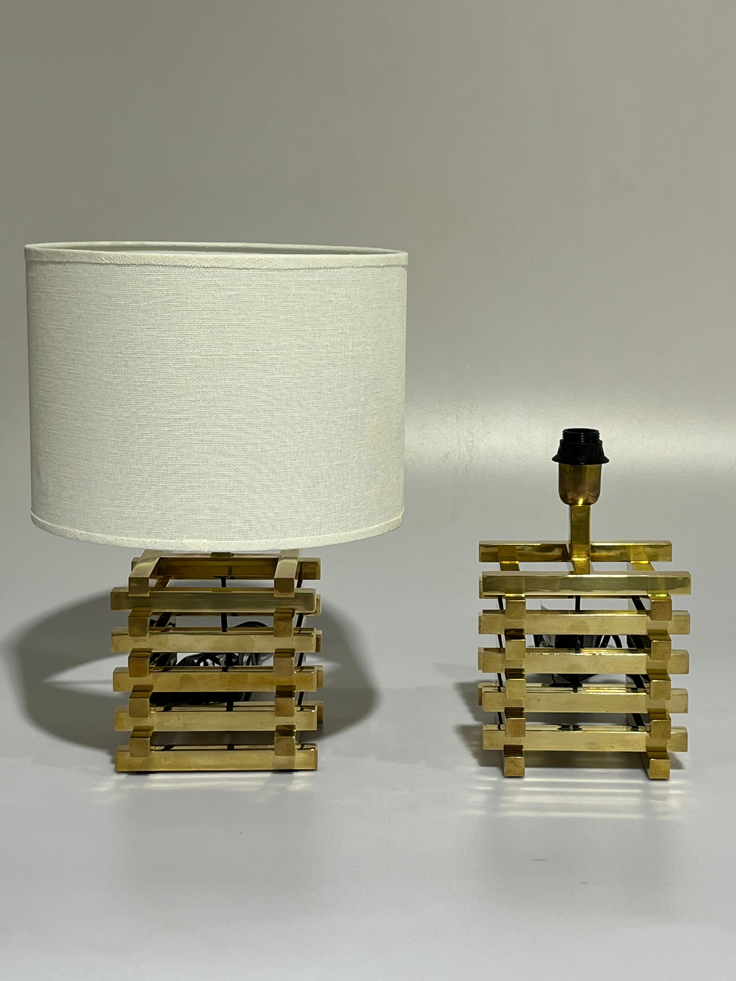 1970’s Italian Brass Table Lamp by Romeo Rega - Two Available