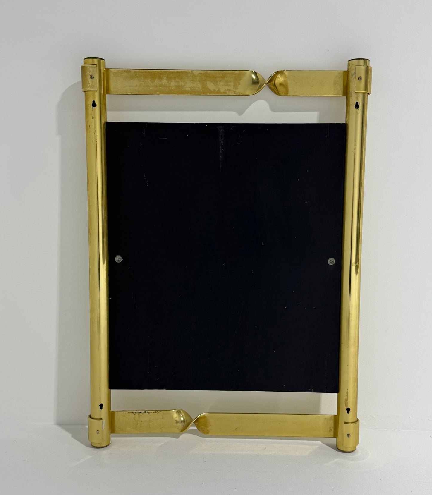 1970’s Italian Brass and Mirror by Luciano Frigerio