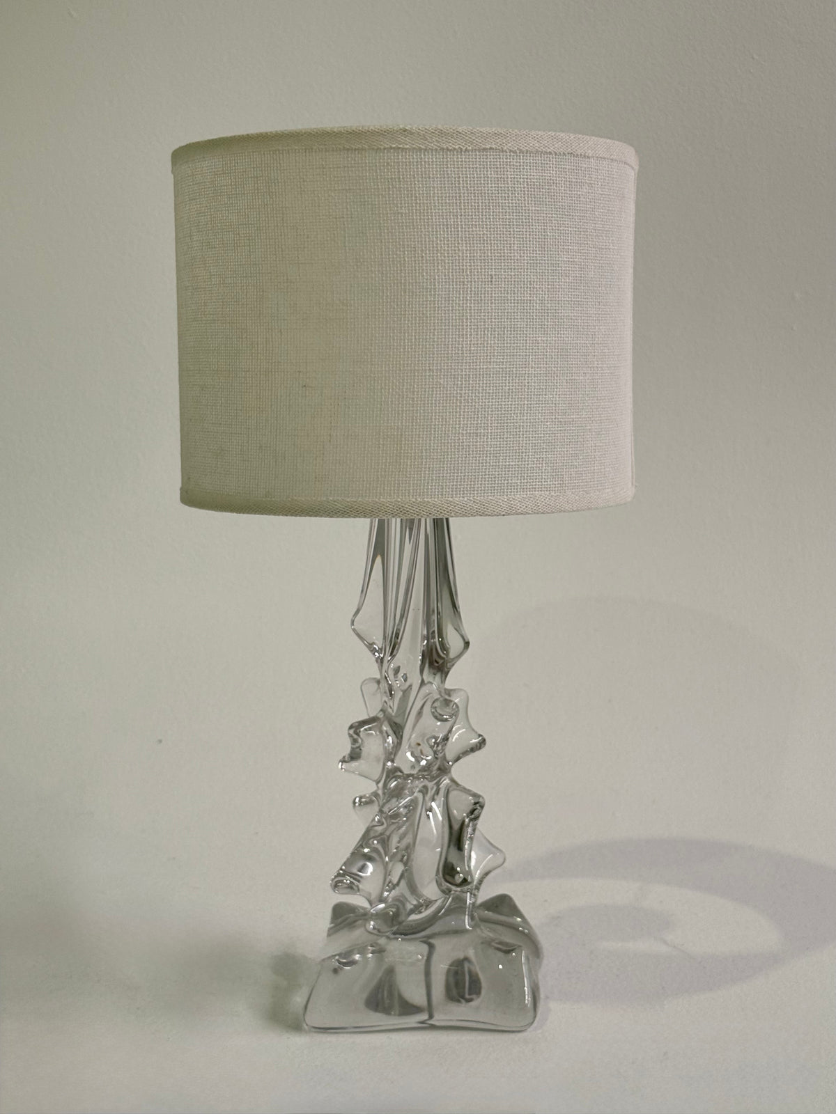 1960s French Crystal Lamp by Charles Schneider
