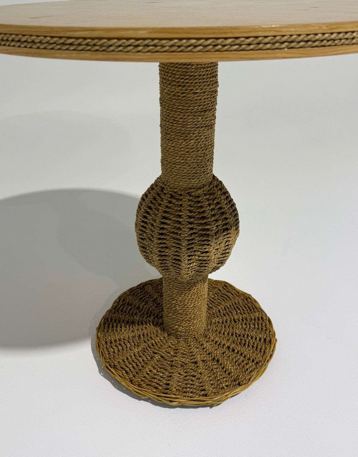 Vintage Italian Oak and Rope Table - Two Available