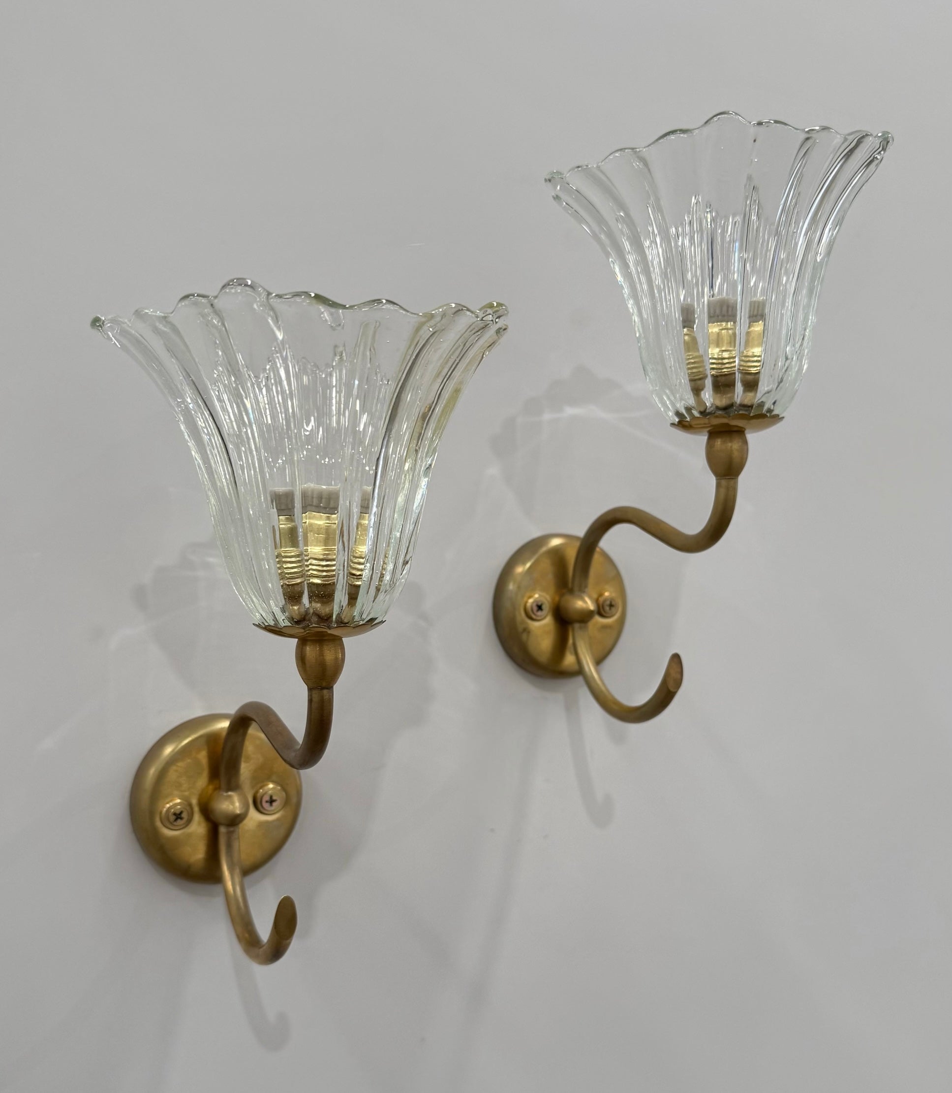 Pair of Murano Wall Lights by Barovier
