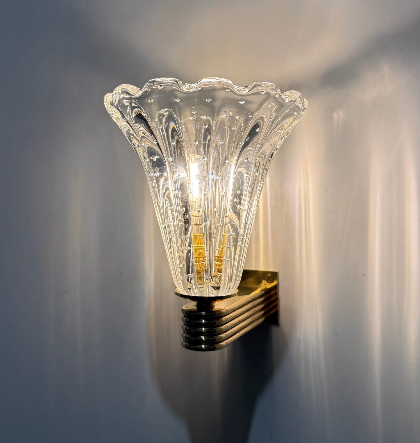 Large Murano Bullicante Wall Light by Barovier