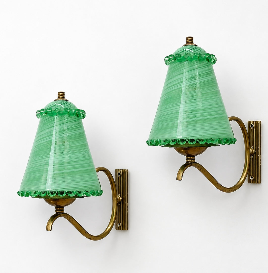 Pair of Murano Wall Lights by Barovier