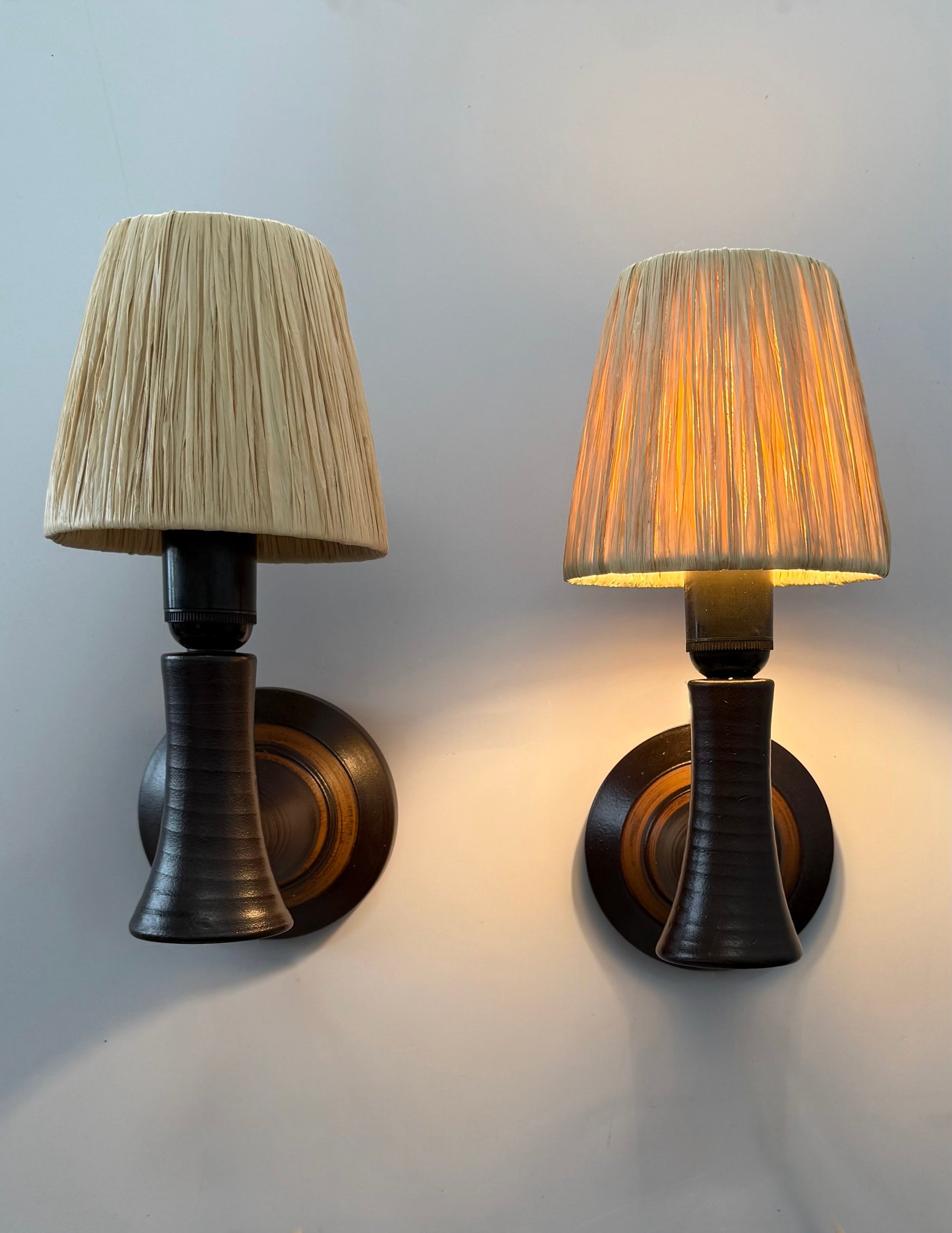 Pair of Danish Ceramic Wall Lights