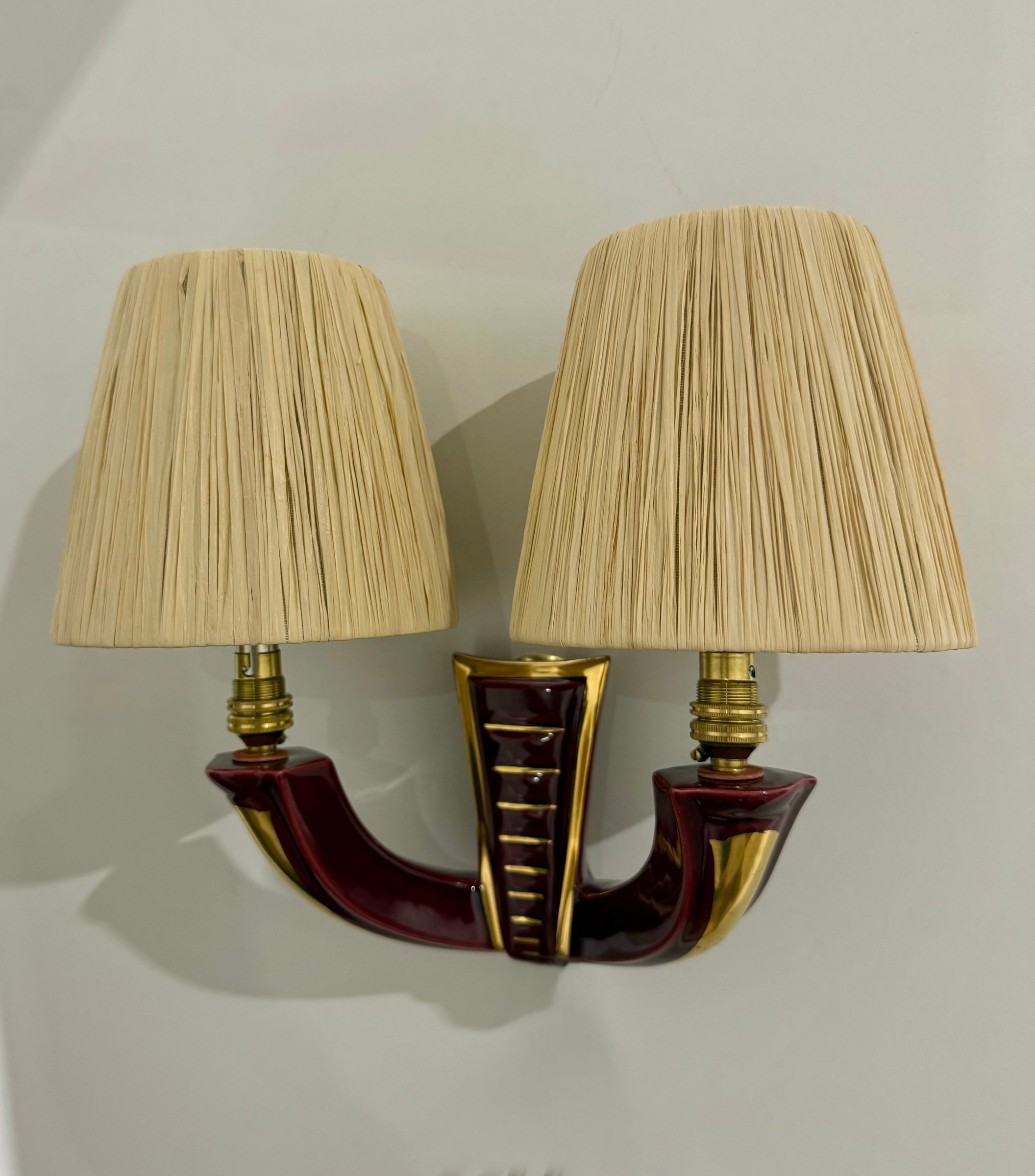 1950’s French Ceramic Wall Light