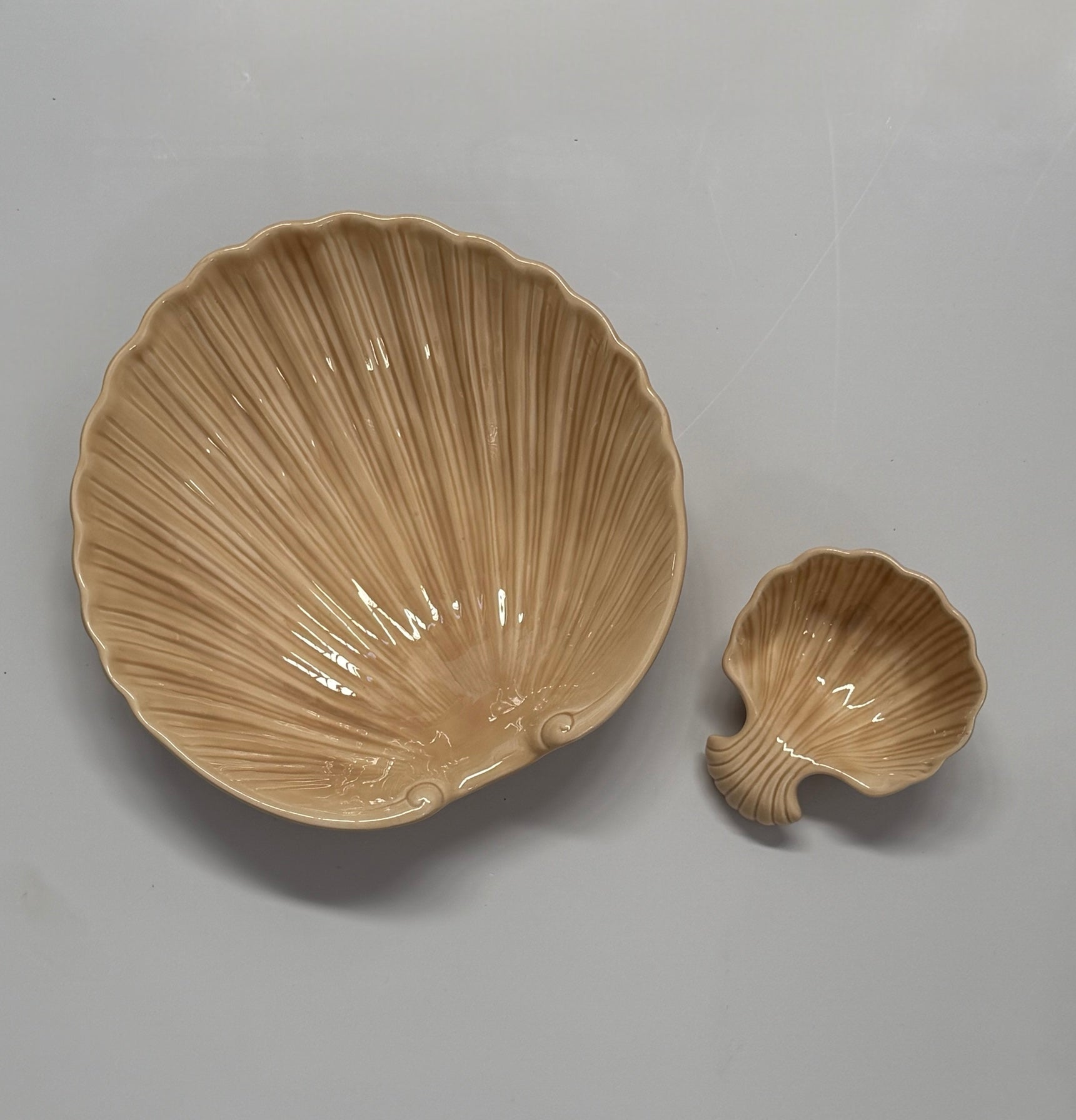 Vintage Porcelain Clam Shell Serving Platter