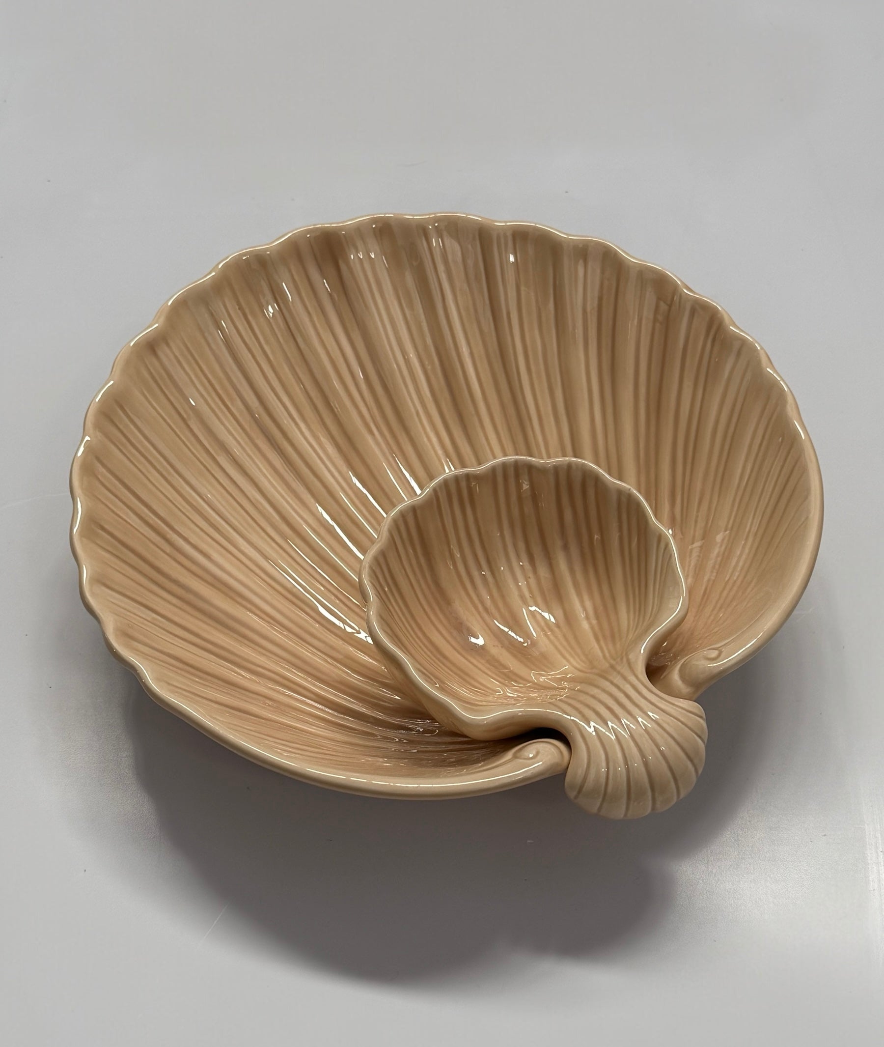 Vintage Porcelain Clam Shell Serving Platter