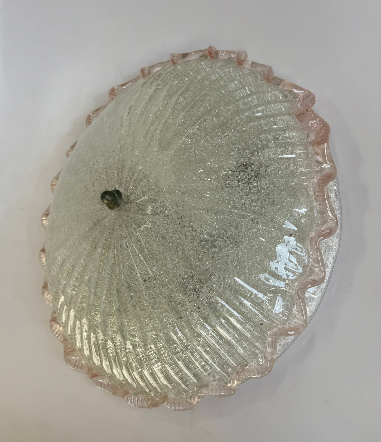 Vintage Murano Glass Flush Mount Ceiling Light