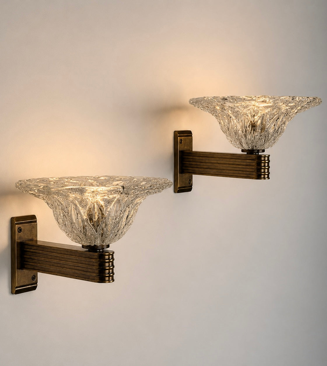 Pair of Murano Bullicante Wall Lights by Barovier & Toso