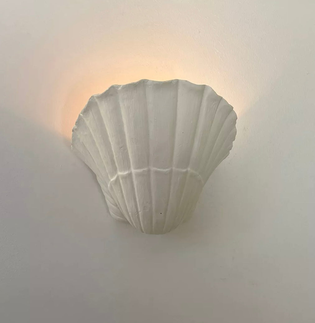 1970’s French Plaster Shell Wall Light - Four Available
