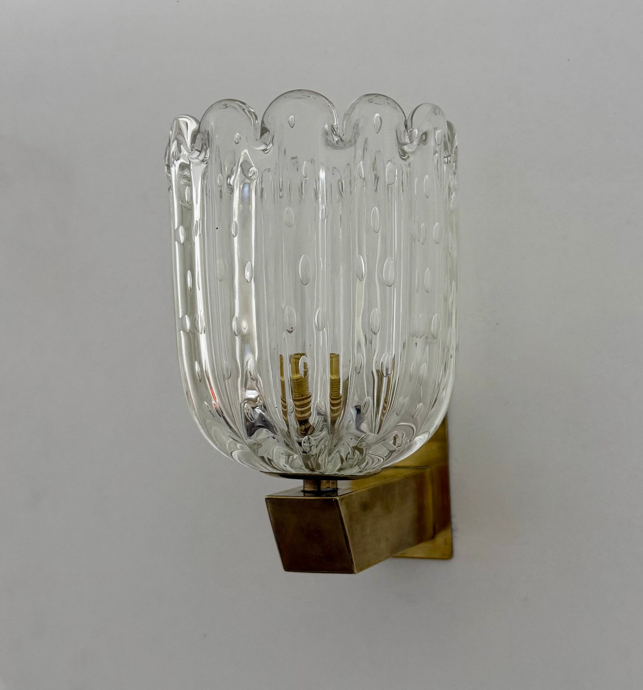 Murano Bullicante Wall Lights by Barovier - Four Available